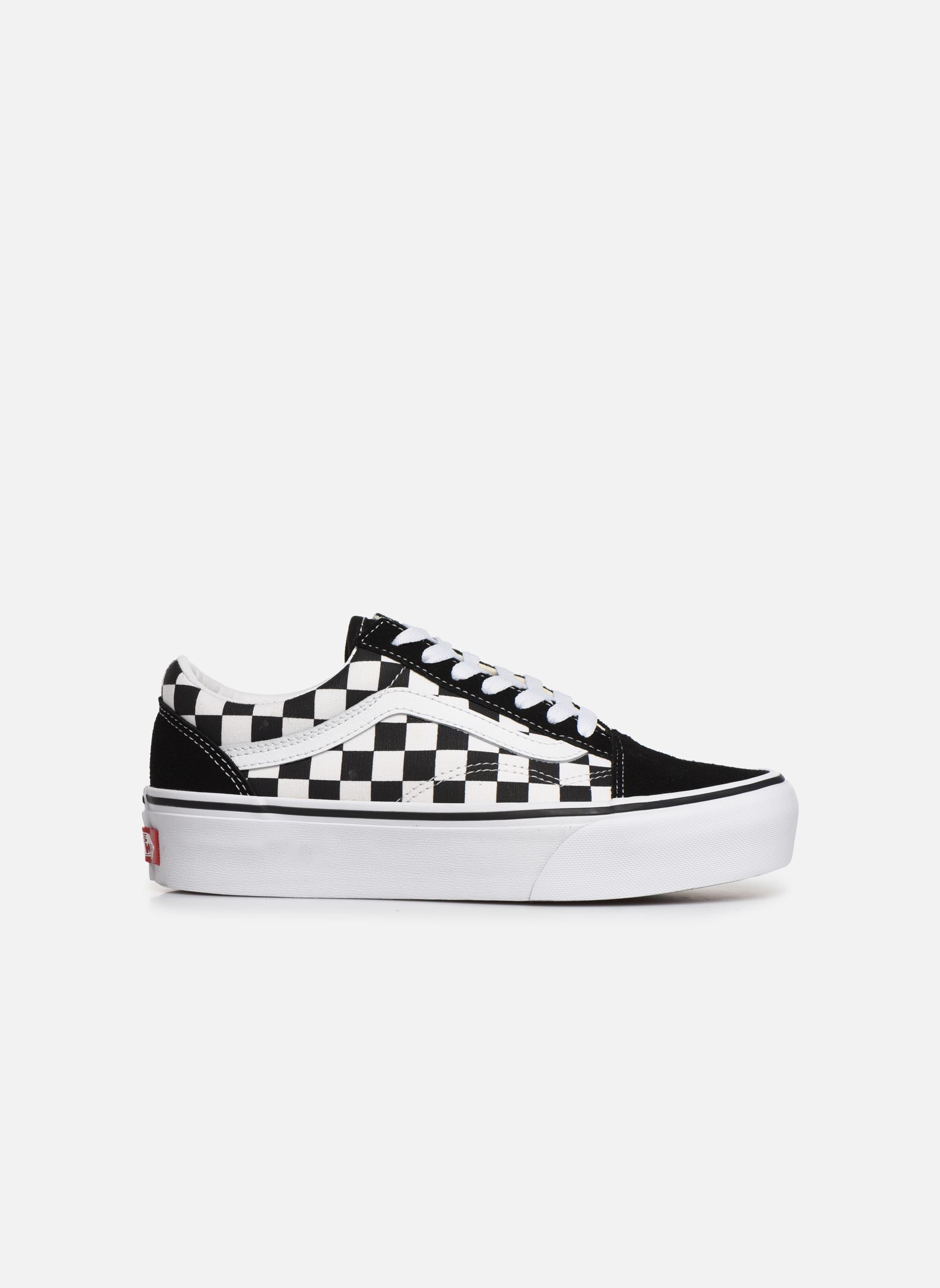Niedrige Sneaker Old Skool Platform damen schwarz Vans Niedrige Sneaker Old Skool Platform damen schwarz (CHECKERBOARD) BLACKTRUE WHITE