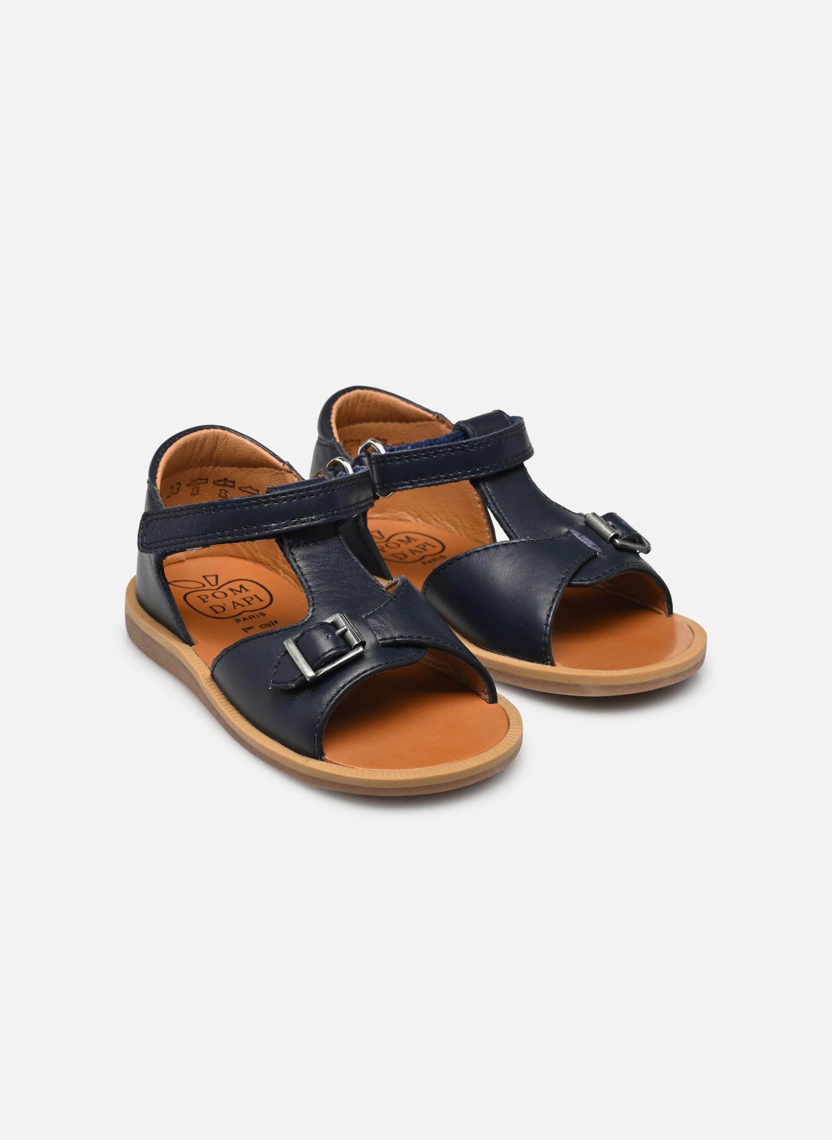 Sandales Poppy Easy garçon bleu Pom d Api Sandales Poppy Easy garçon bleu MARINE