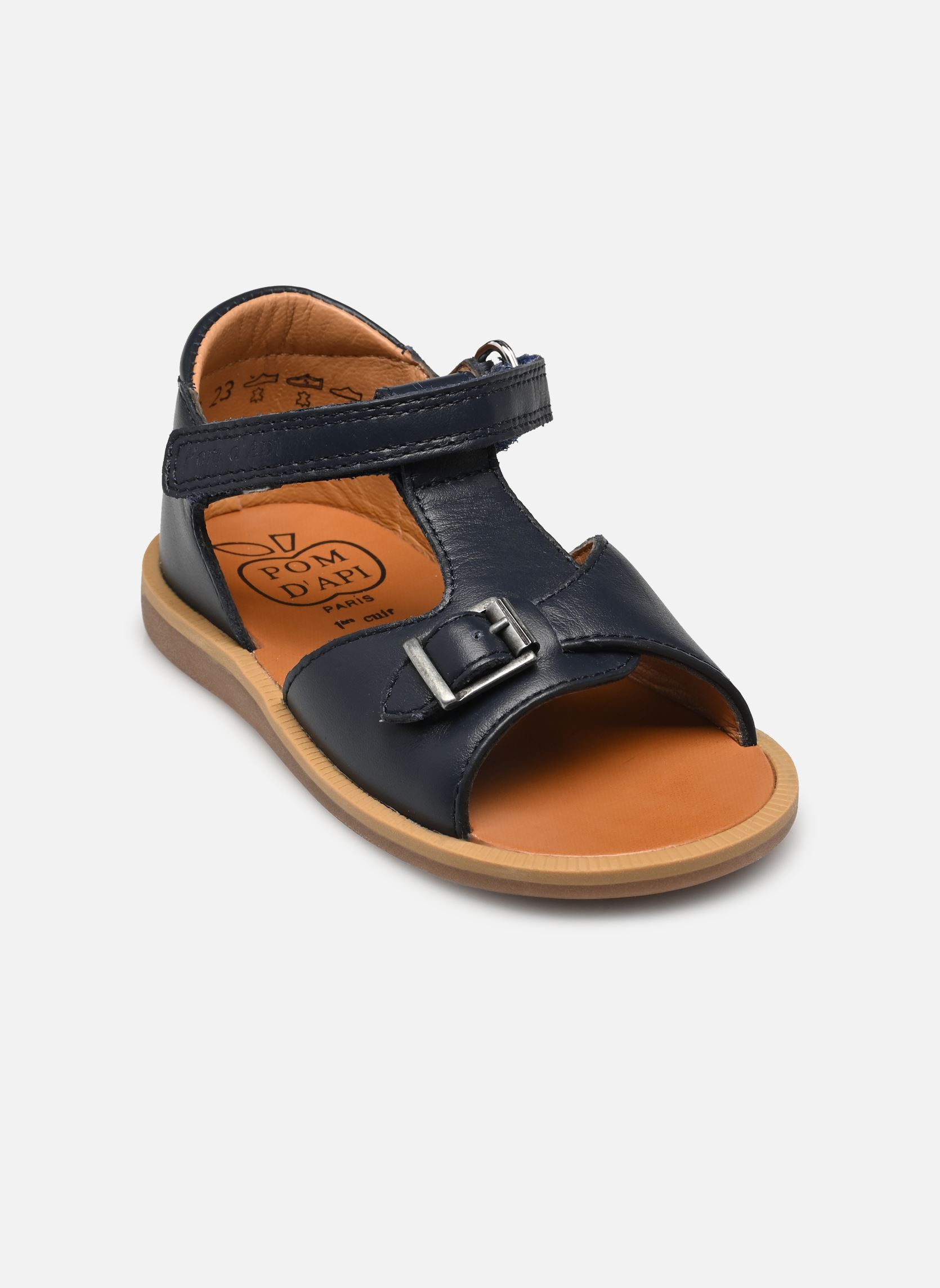 Sandales Poppy Easy garçon bleu Pom d Api Sandales Poppy Easy garçon bleu MARINE