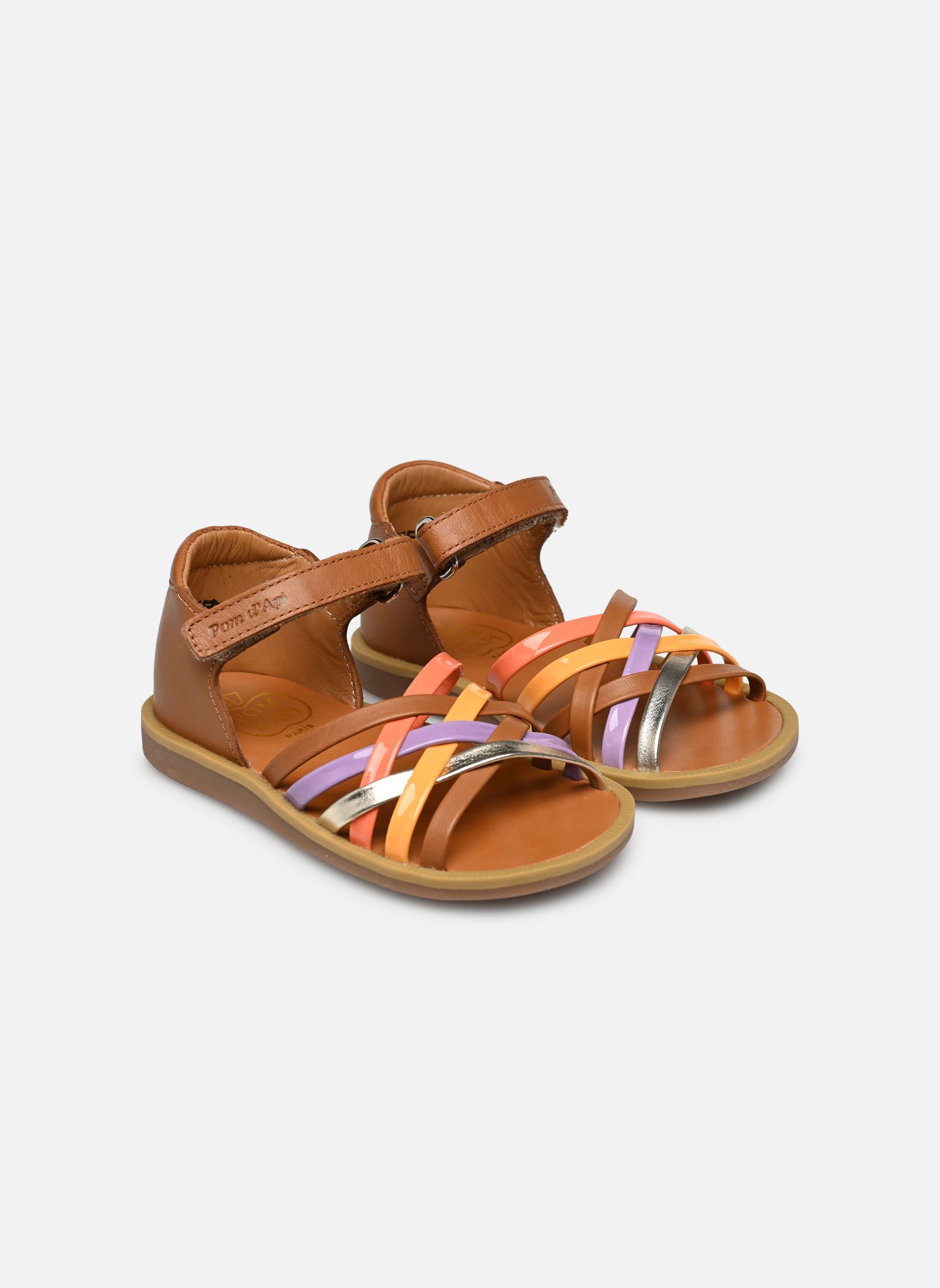 Sandalen Poppy Lux mädchen braun Pom d Api Sandalen Poppy Lux mädchen braun CAMEL MULTI