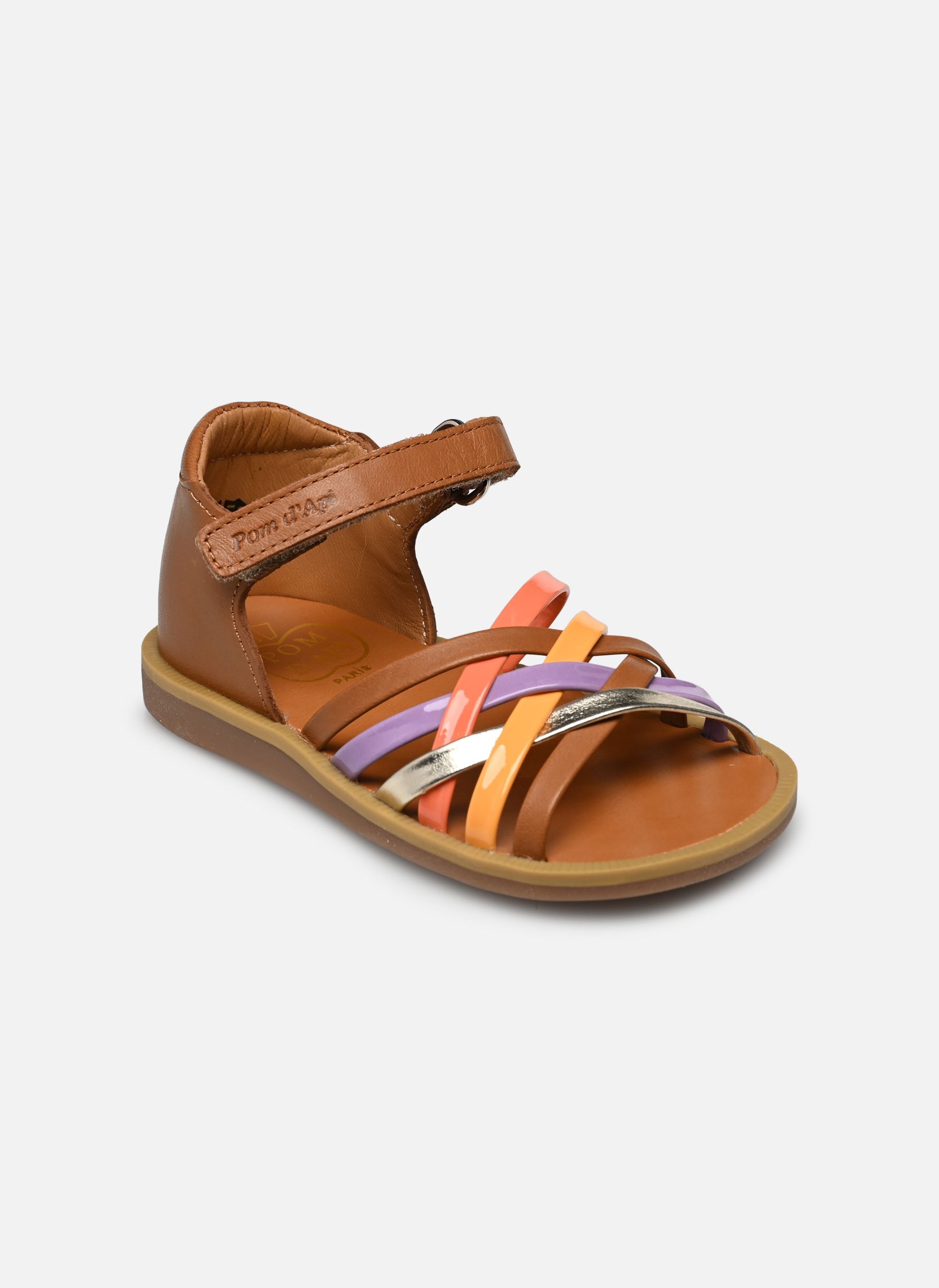Sandalen Poppy Lux mädchen braun Pom d Api Sandalen Poppy Lux mädchen braun CAMEL MULTI