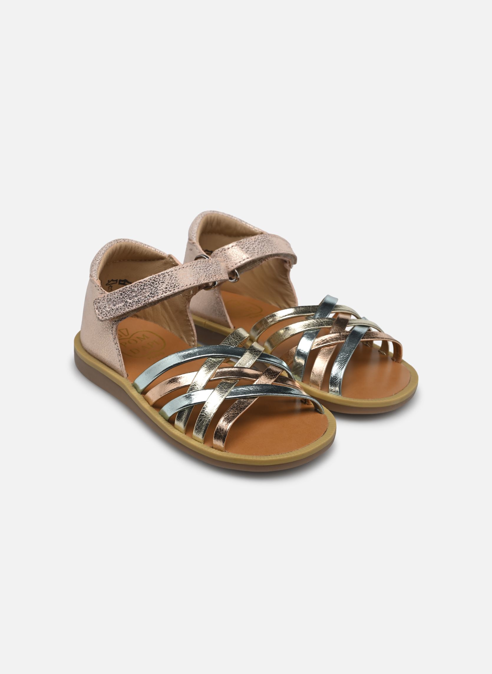 Sandalen Poppy Lux mädchen rosa Pom d Api Sandalen Poppy Lux mädchen rosa NUDE
