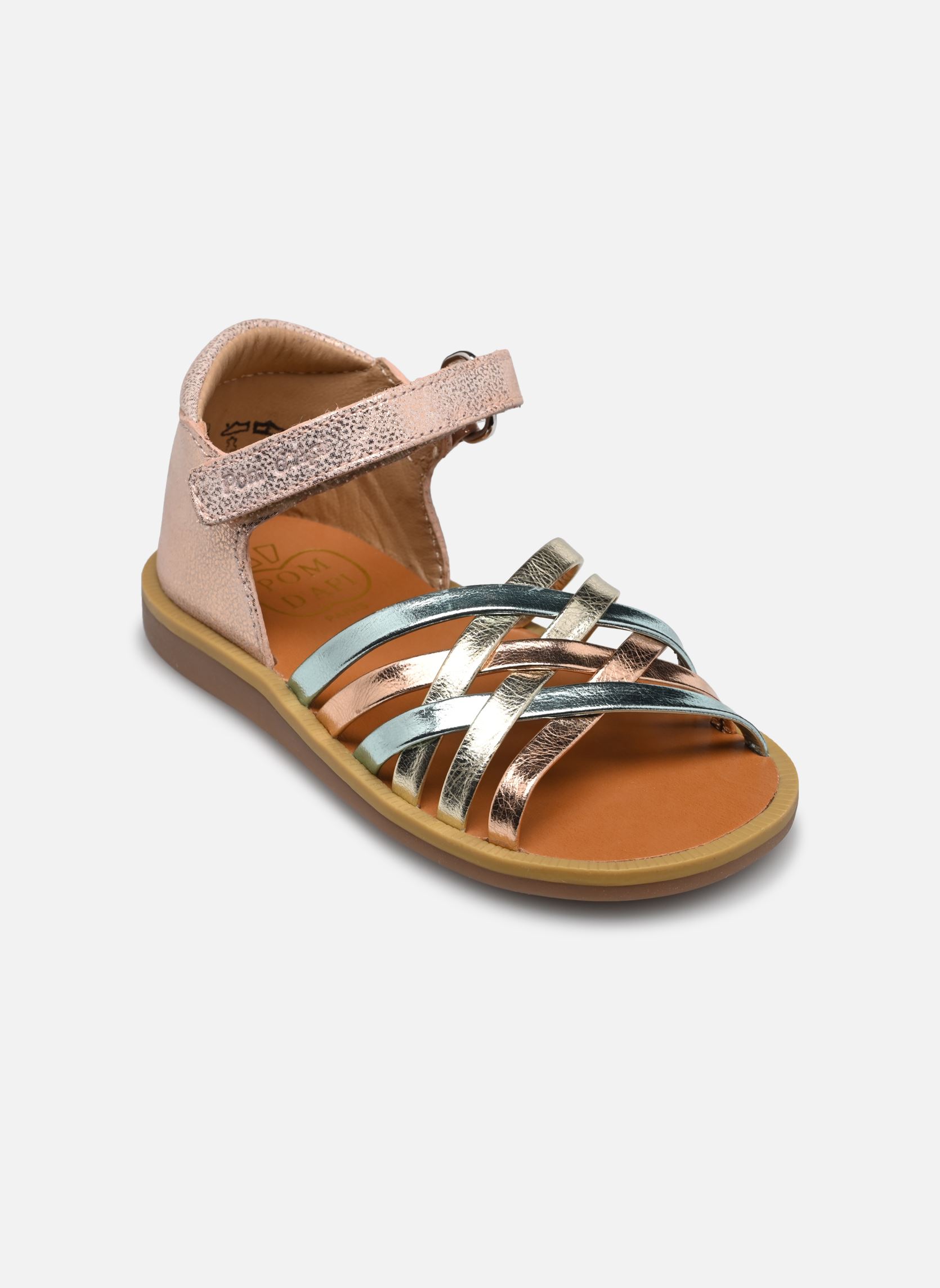 Sandalen Poppy Lux mädchen rosa Pom d Api Sandalen Poppy Lux mädchen rosa NUDE