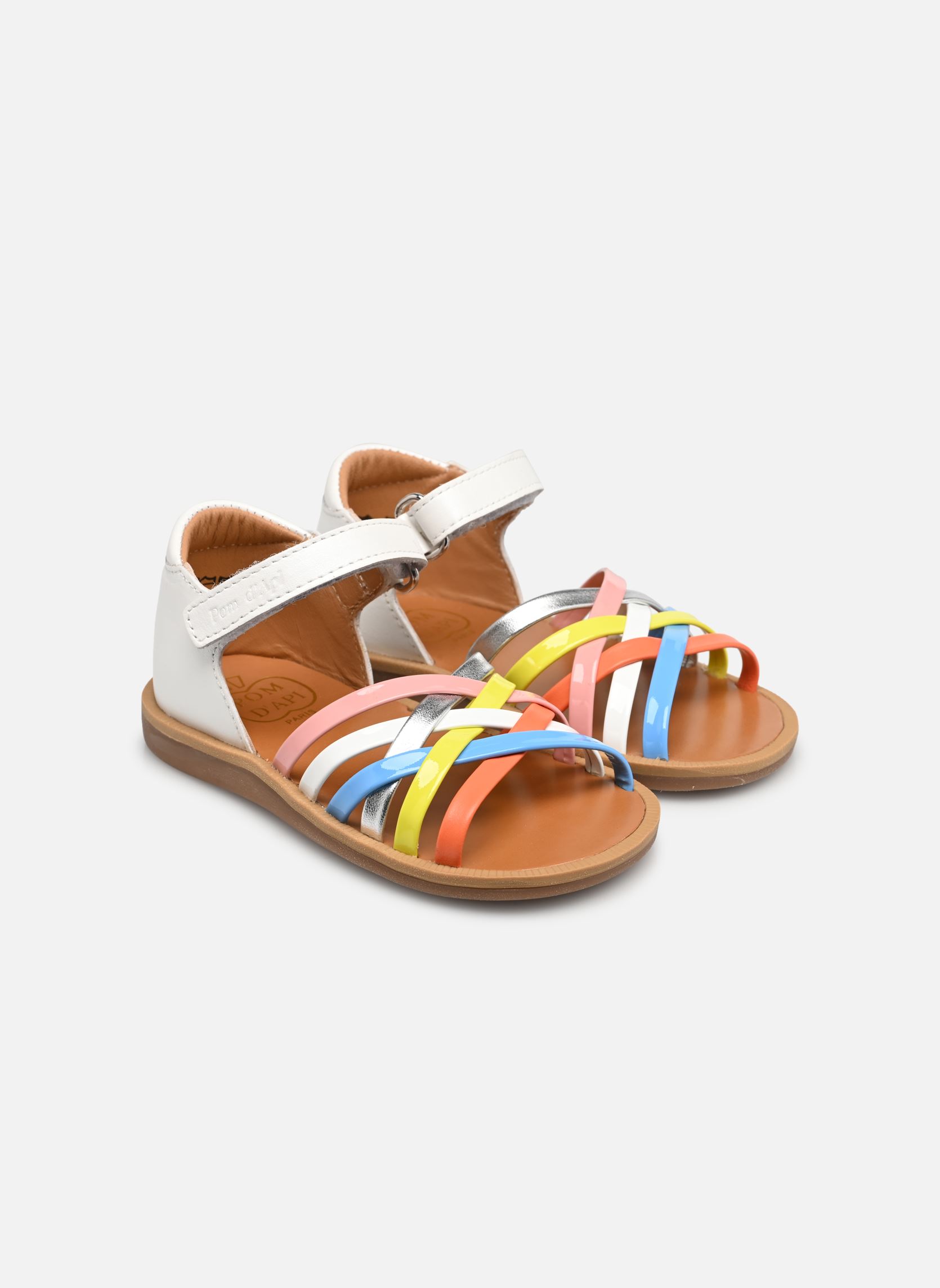 Sandalen Poppy Lux mädchen mehrfarbig Pom d Api Sandalen Poppy Lux mädchen mehrfarbig BLANC 2