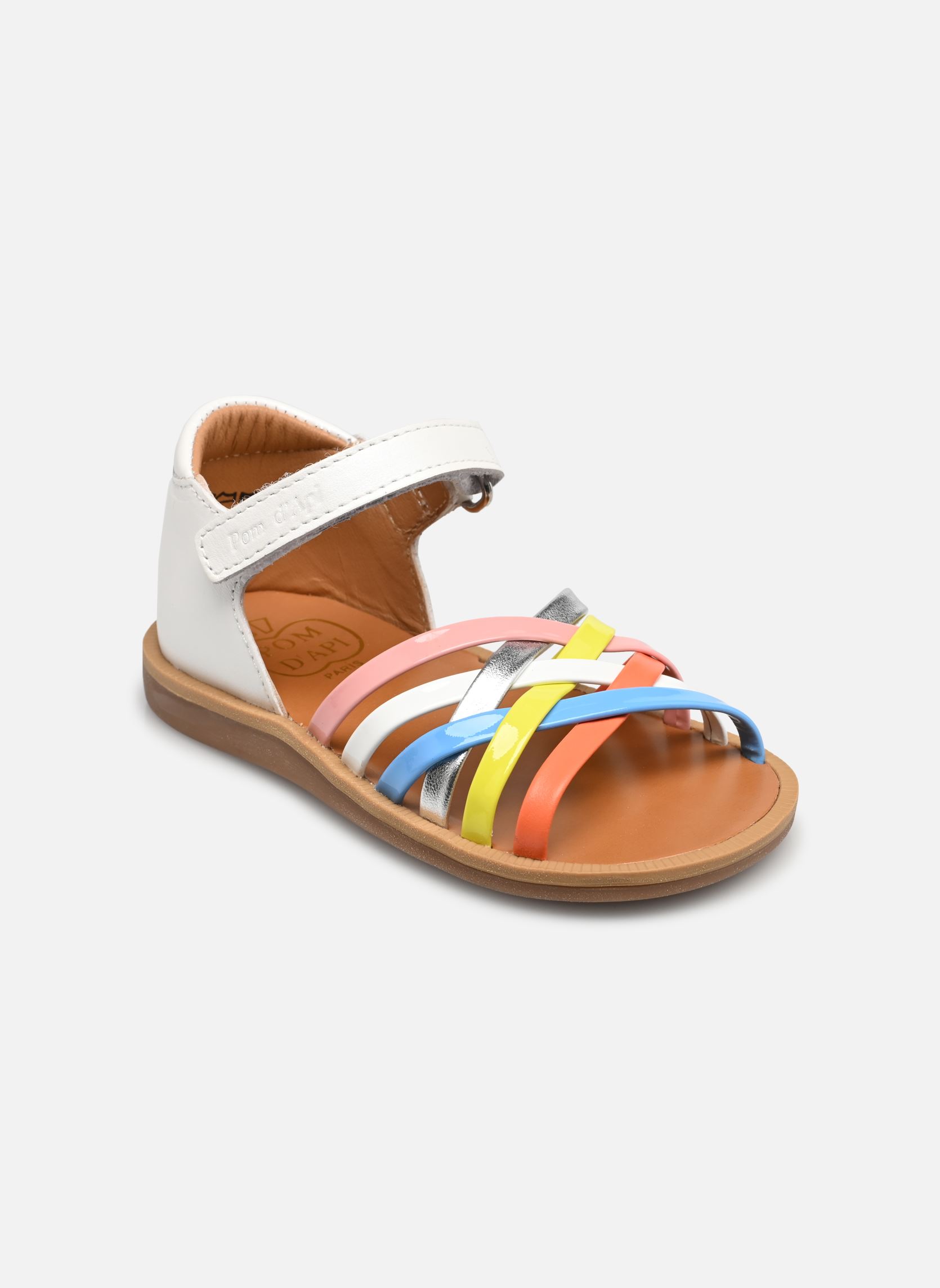 Sandalen Poppy Lux mädchen mehrfarbig Pom d Api Sandalen Poppy Lux mädchen mehrfarbig BLANC 2