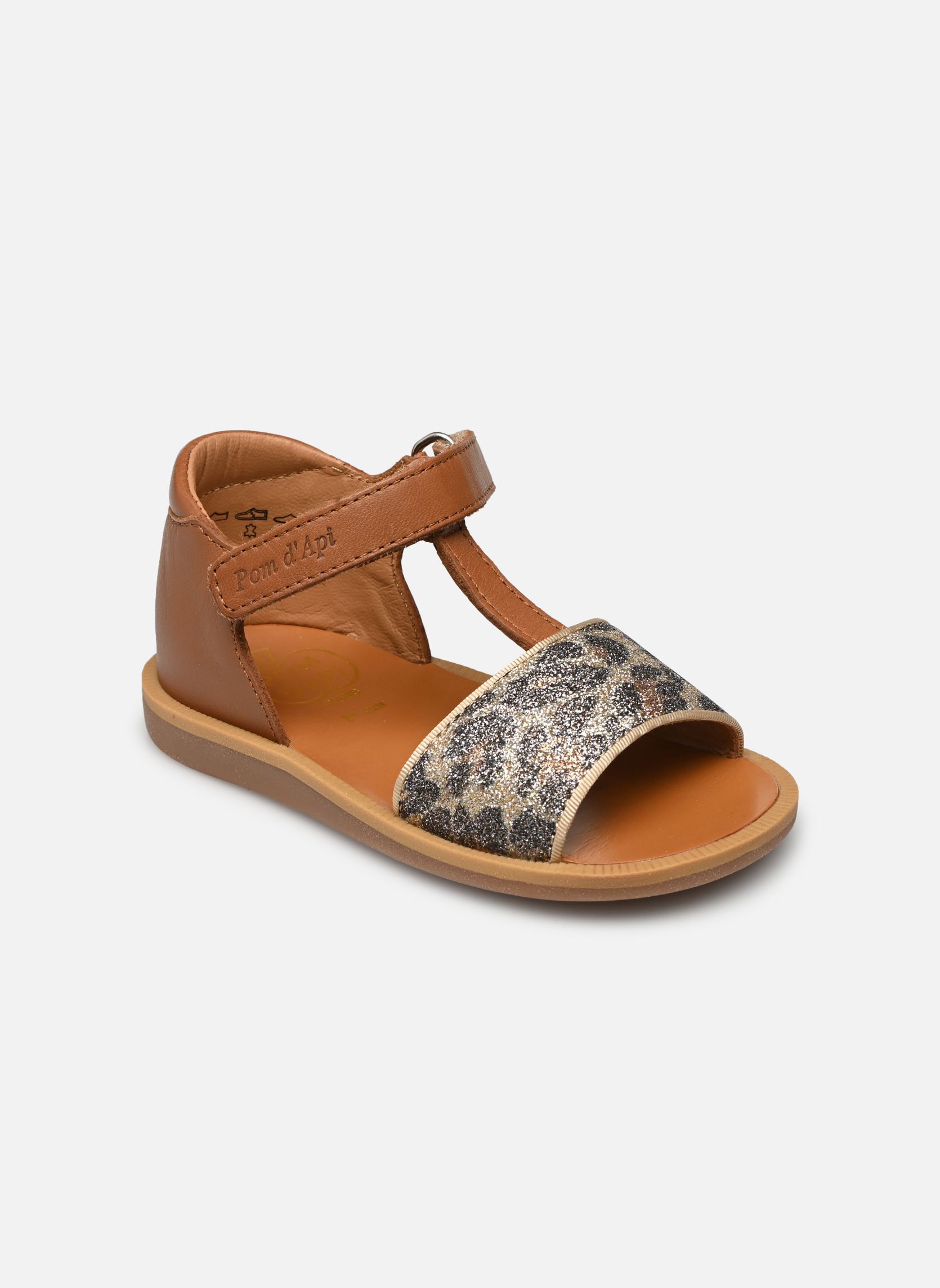 Sandalen Poppy Tao Easy mädchen braun Pom d Api Sandalen Poppy Tao Easy mädchen braun CAMEL - PLATINE