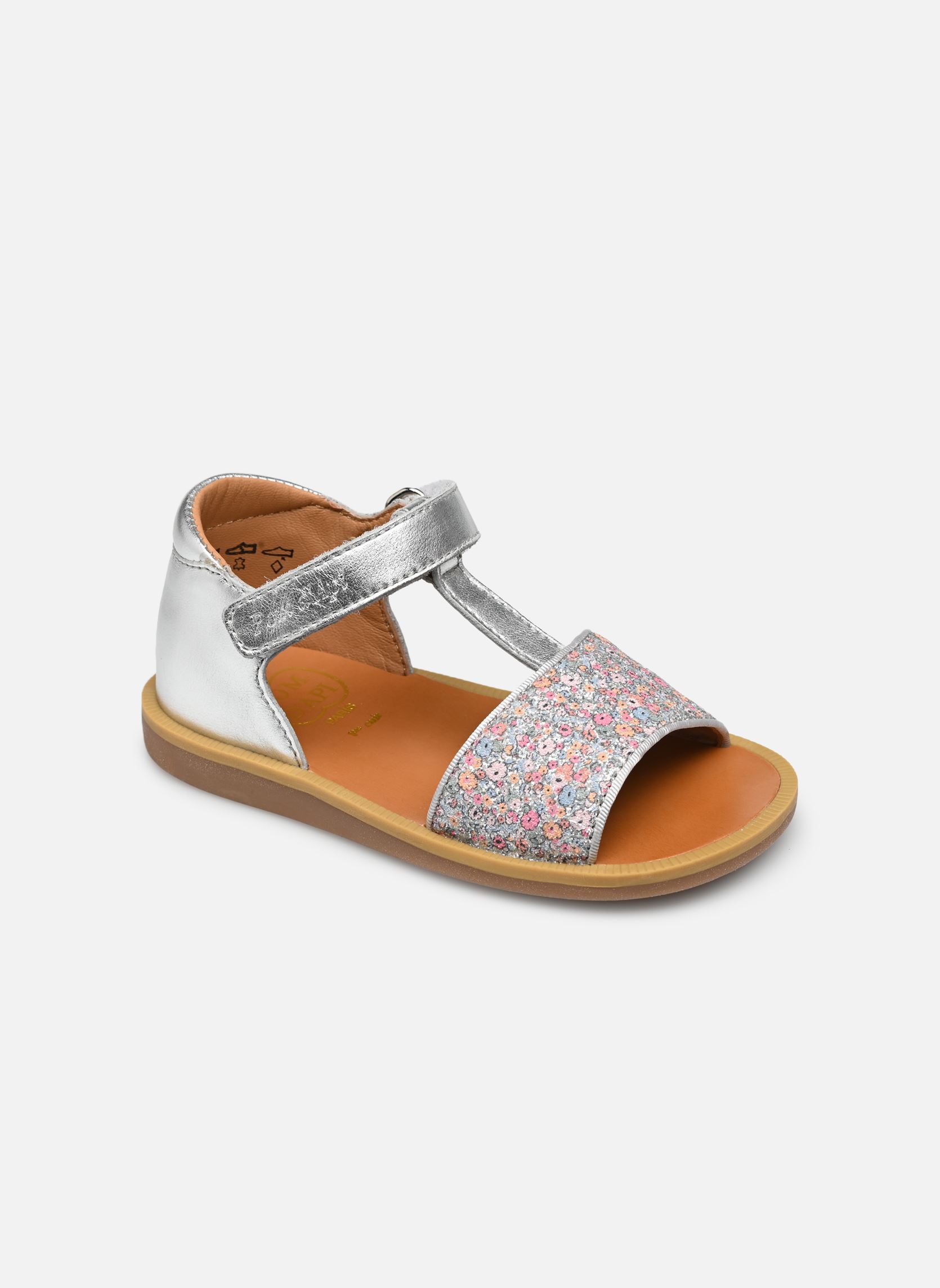 Sandali Poppy Tao Easy bambina argento Pom d Api Sandali Poppy Tao Easy bambina argento ARGENT - MULTI