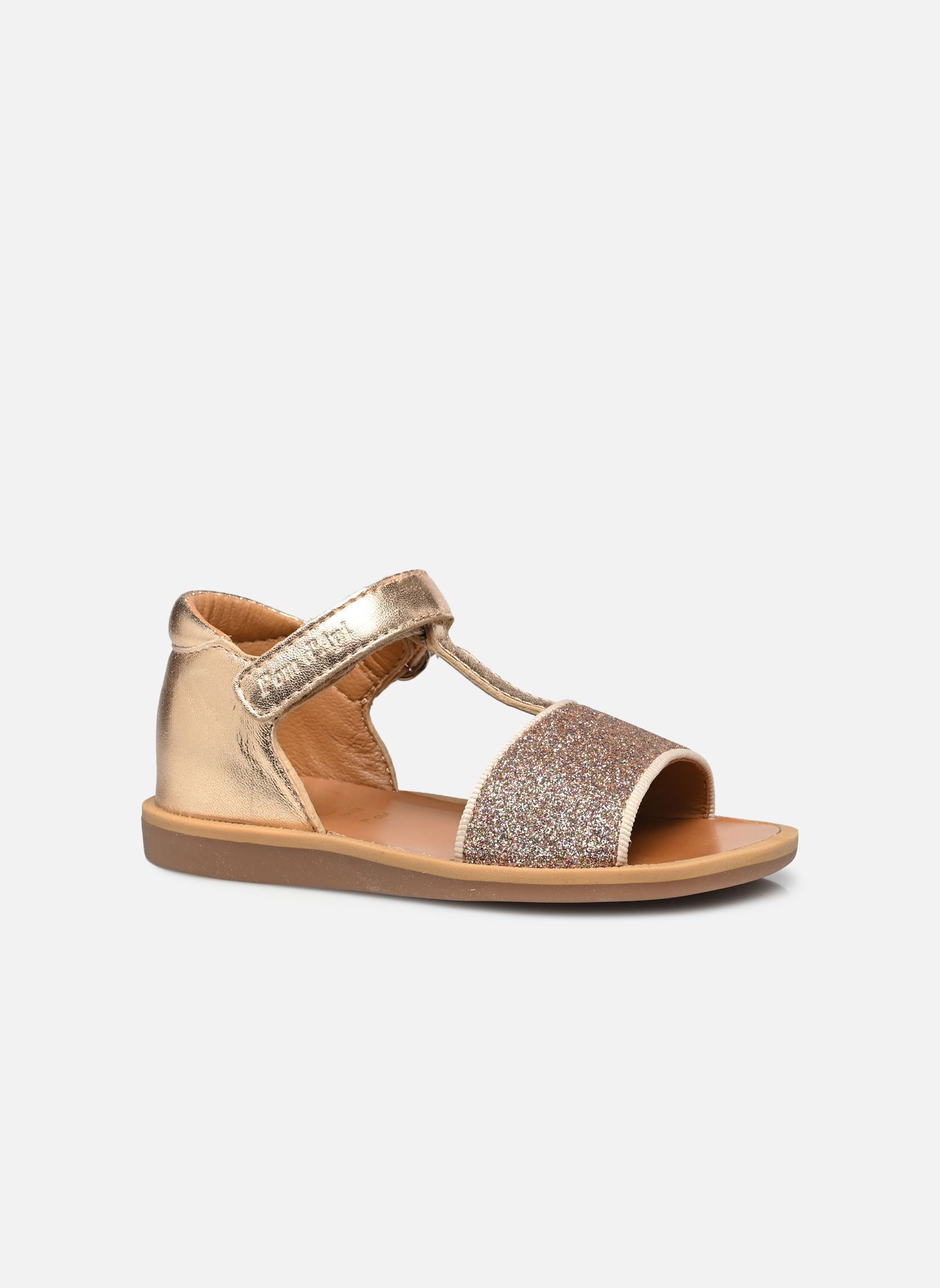 Sandalias Poppy Tao Easy niña oro y bronce Pom d Api Sandalias Poppy Tao Easy niña oro y bronce IVORY-GOLD