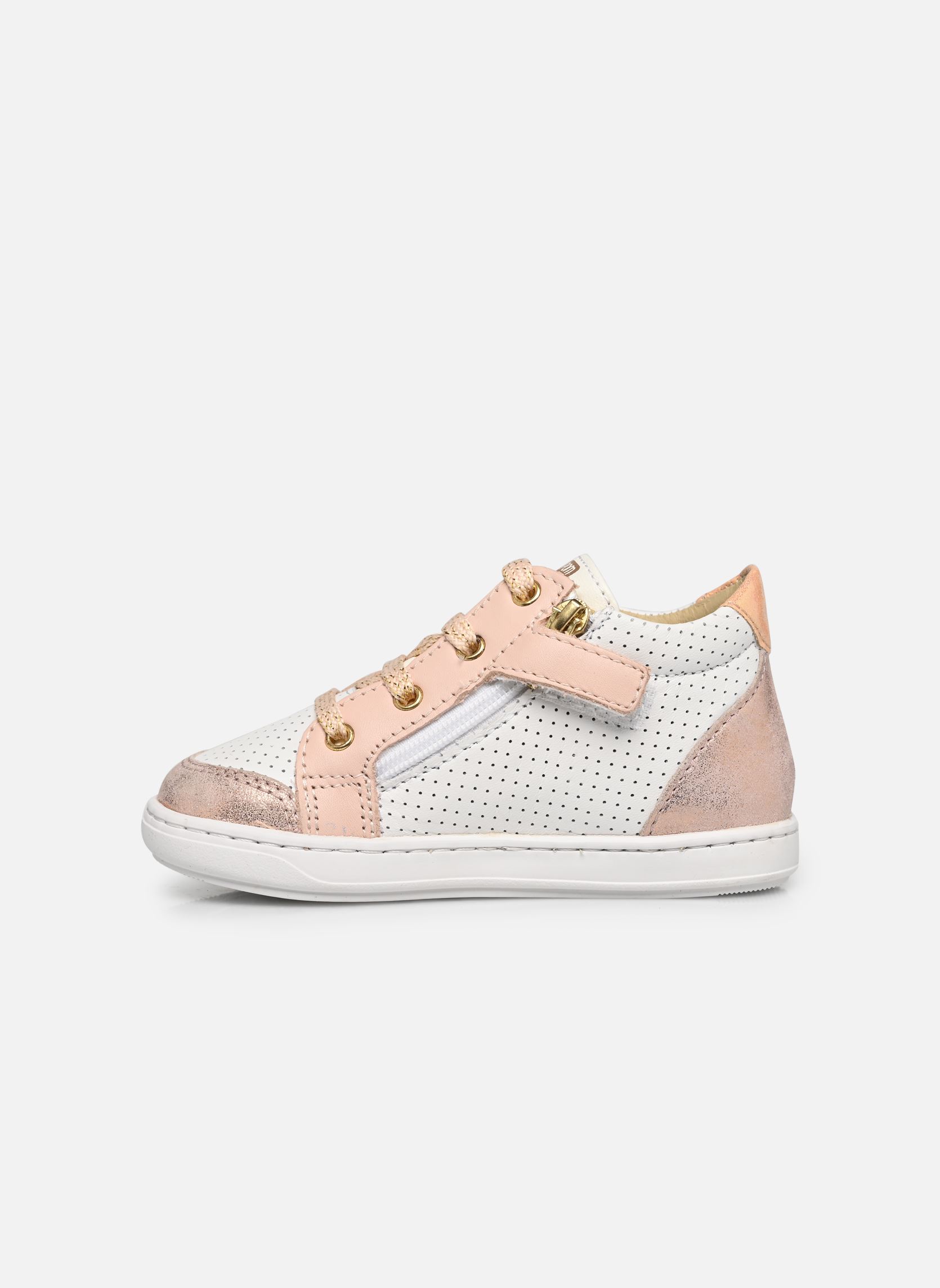 Chaussures premiers pas Bouba Zip Box fille blanc Shoo Pom Chaussures premiers pas Bouba Zip Box fille blanc WHITE-COPPER