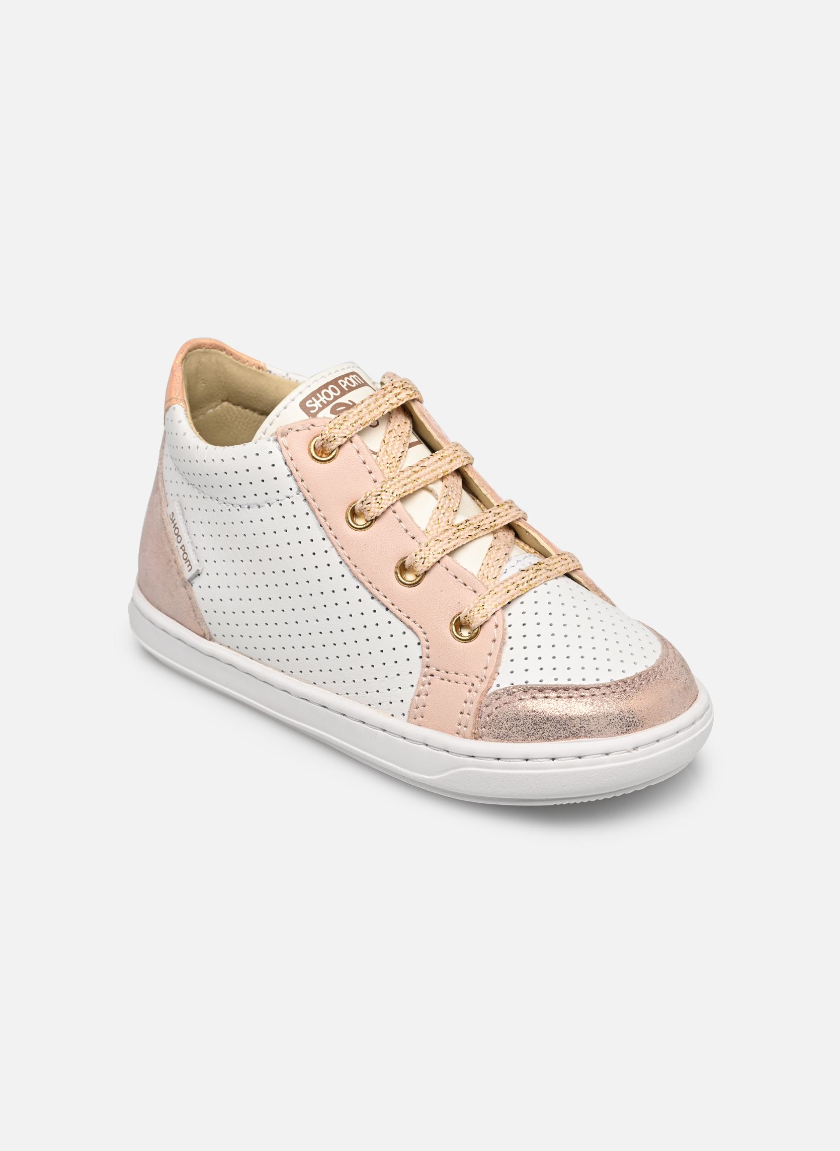 Chaussures premiers pas Bouba Zip Box fille blanc Shoo Pom Chaussures premiers pas Bouba Zip Box fille blanc WHITE-COPPER