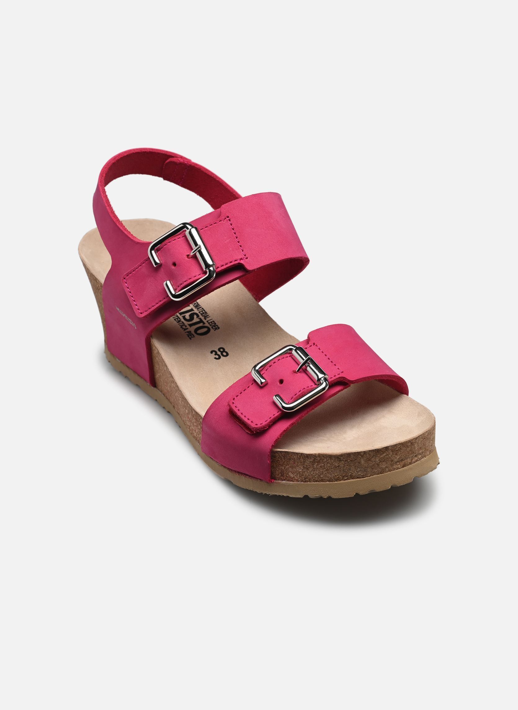 Sandali con zeppa e plateau Lissandra donna rosa Mephisto Sandali con zeppa e plateau Lissandra donna rosa FUCHSIA