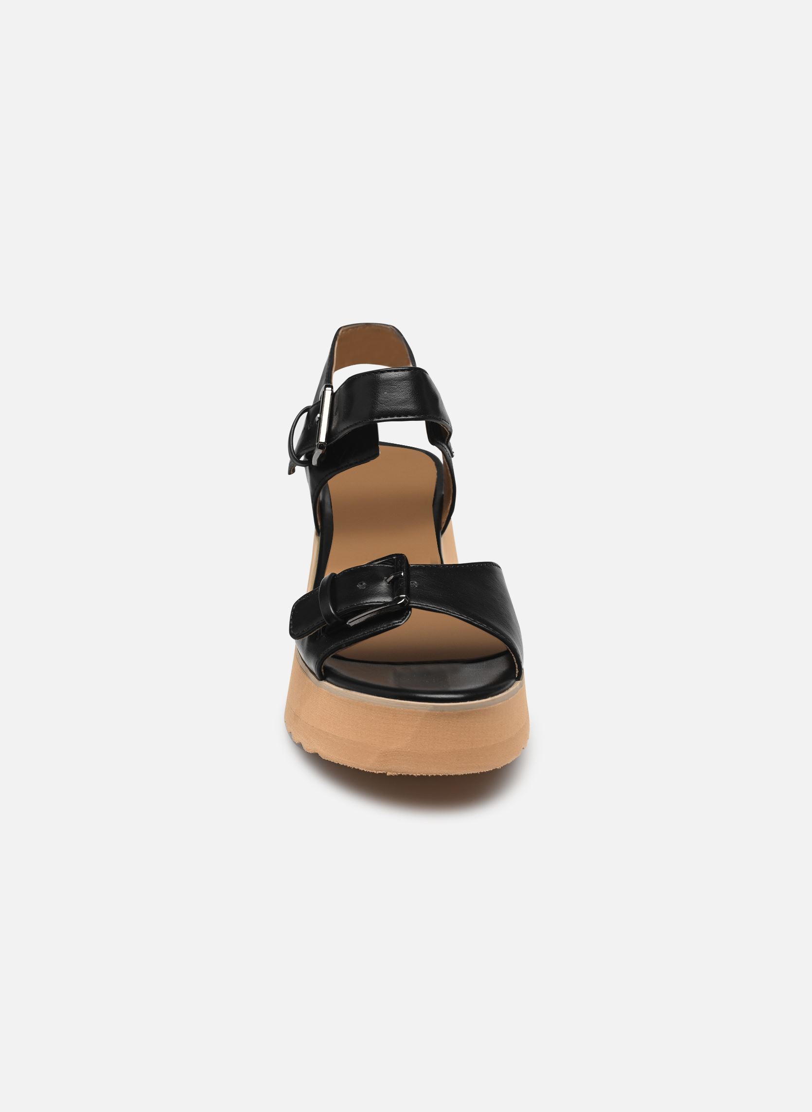 Sandali con zeppa e plateau Helena donna nero Chattawak Sandali con zeppa e plateau Helena donna nero Noir new