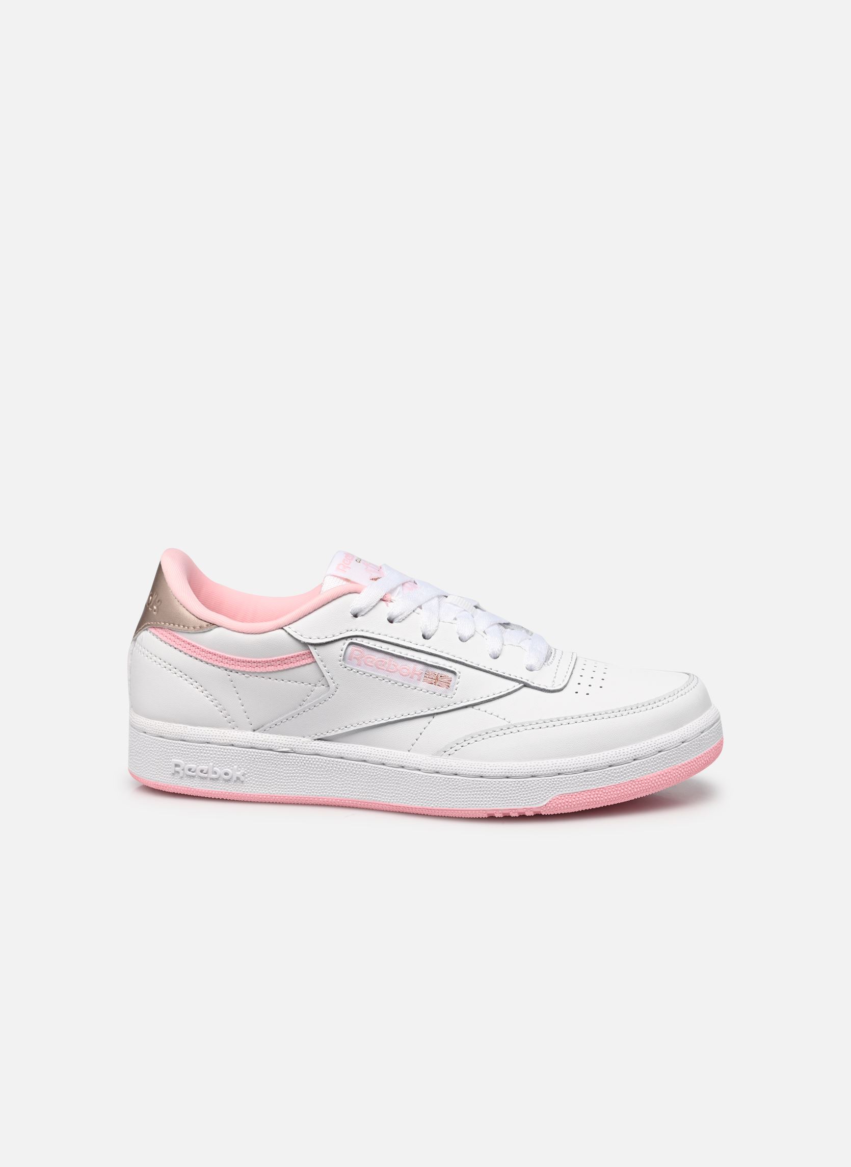 Baskets basses Club C J fille blanc Reebok Baskets basses Club C J fille blanc White/Pnkglw/Rosgol