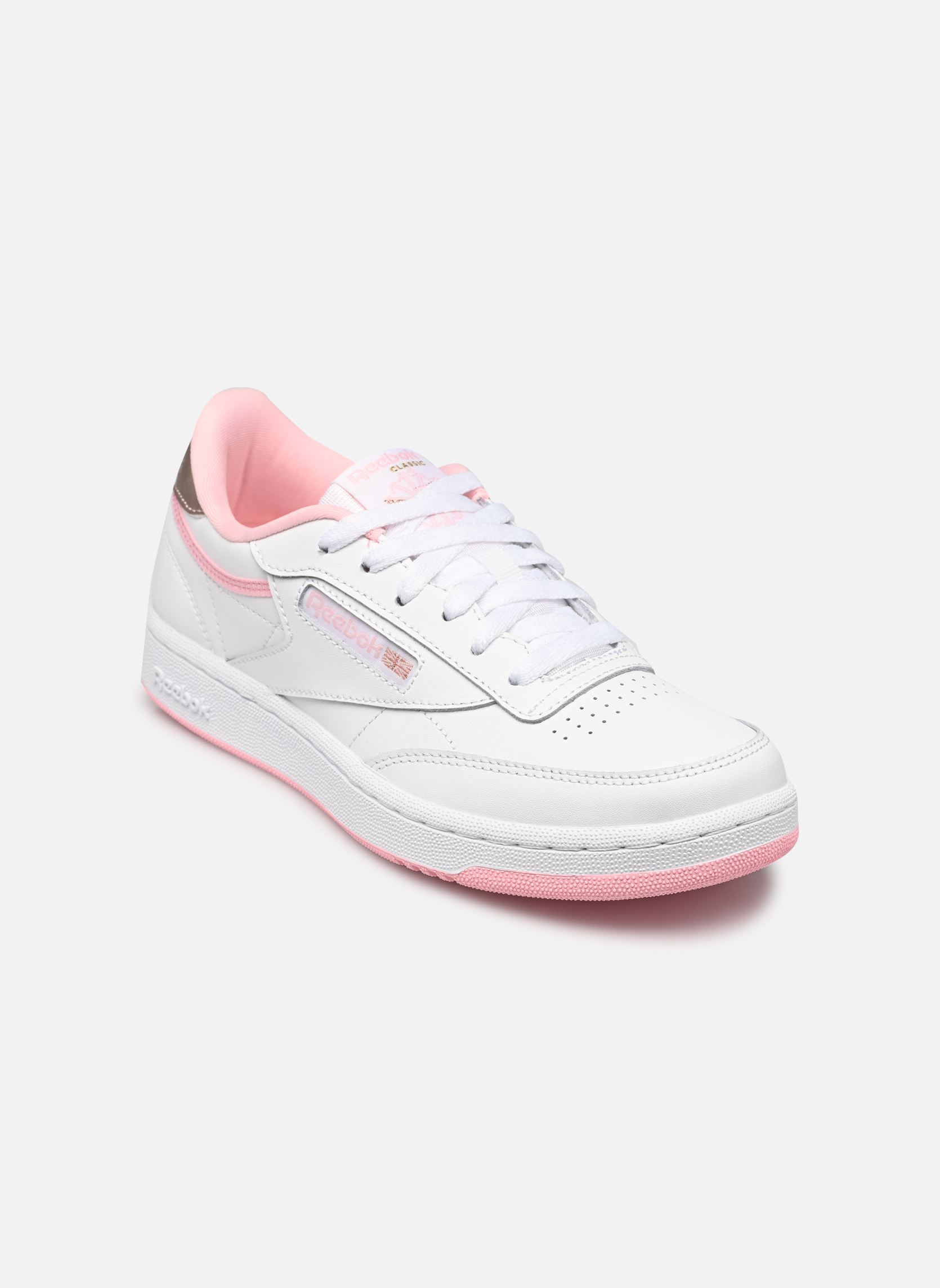 Baskets basses Club C J fille blanc Reebok Baskets basses Club C J fille blanc White/Pnkglw/Rosgol