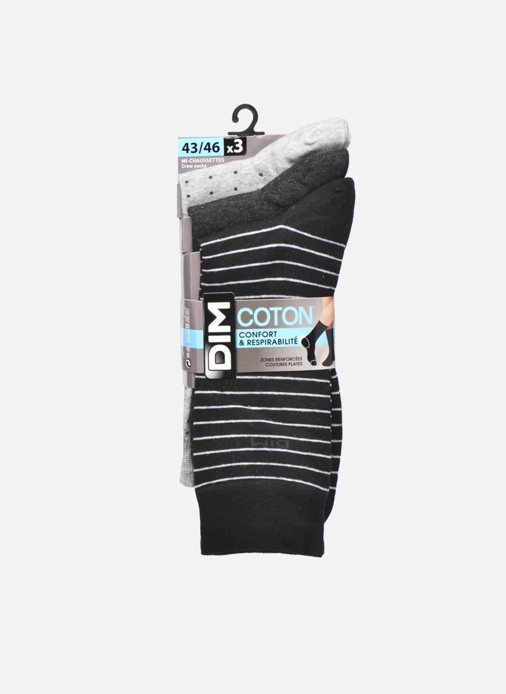 Sneakersocken Coton Style Mi-Chaussettes X3 herren grau Dim Sneakersocken Coton Style Mi-Chaussettes X3 herren grau 5PY N/ANTC/G