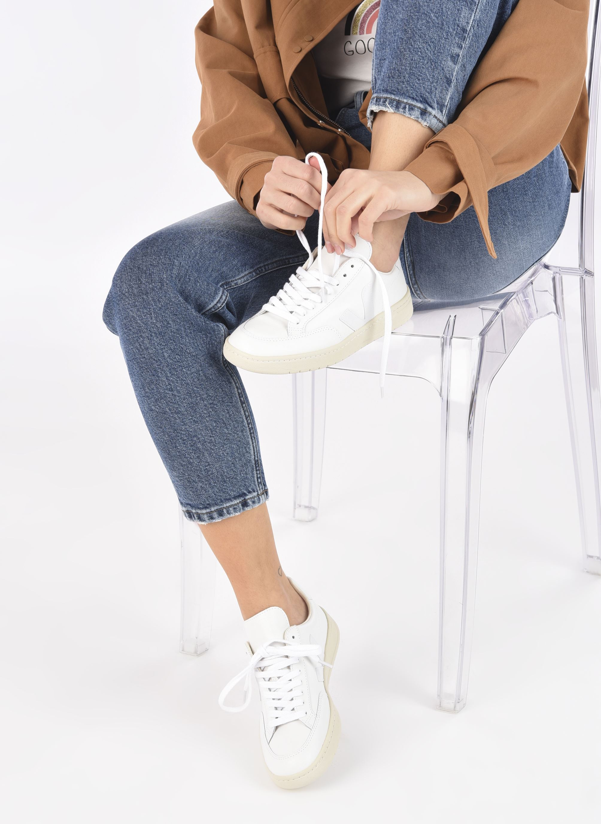 Niedrige Sneaker V-12 damen weiß Veja Niedrige Sneaker V-12 damen weiß EXTRA-WHITE