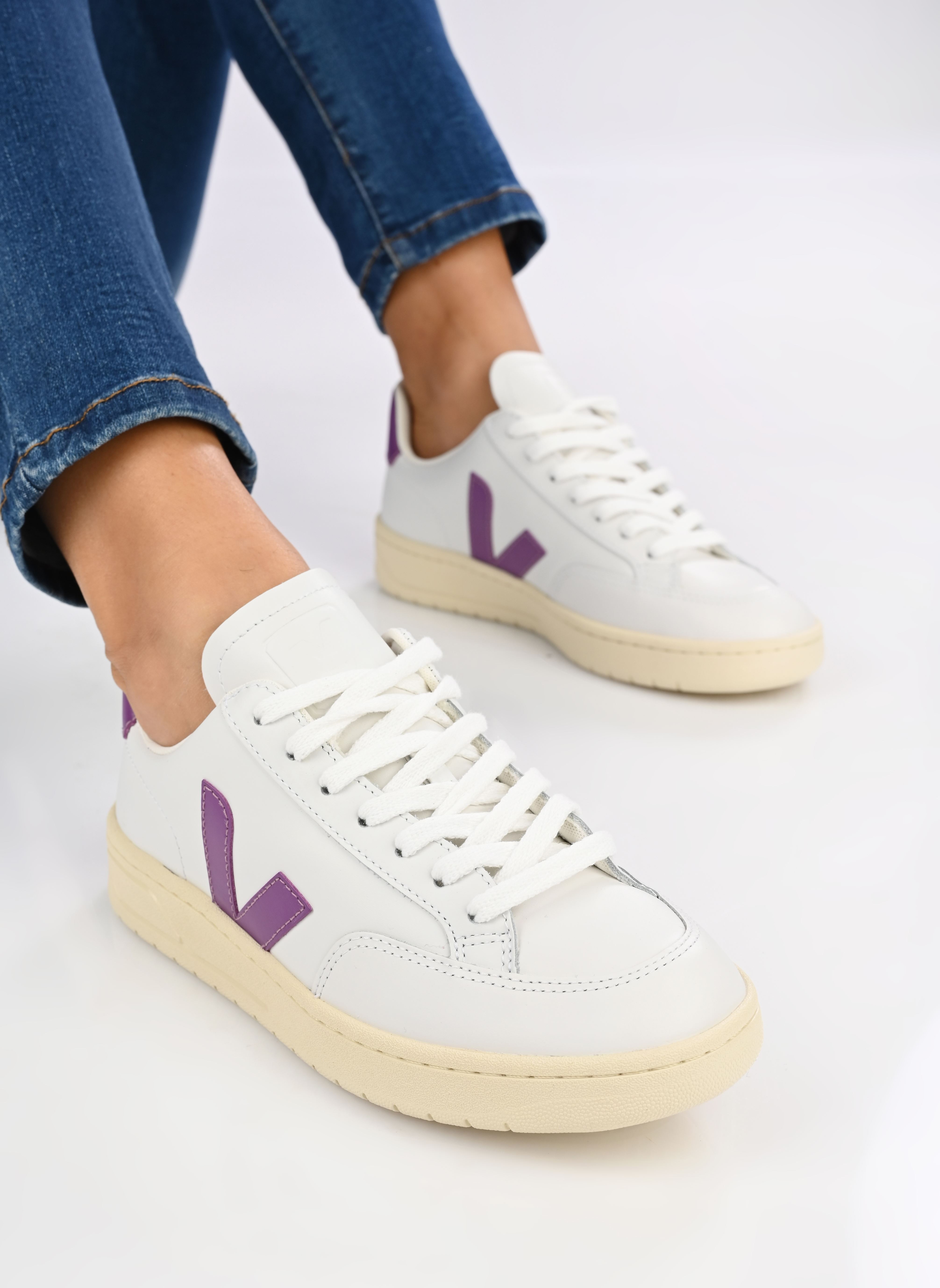 Baskets basses V-12 femme blanc Veja Baskets basses V-12 femme blanc EXTRA-WHITE_COSMOS
