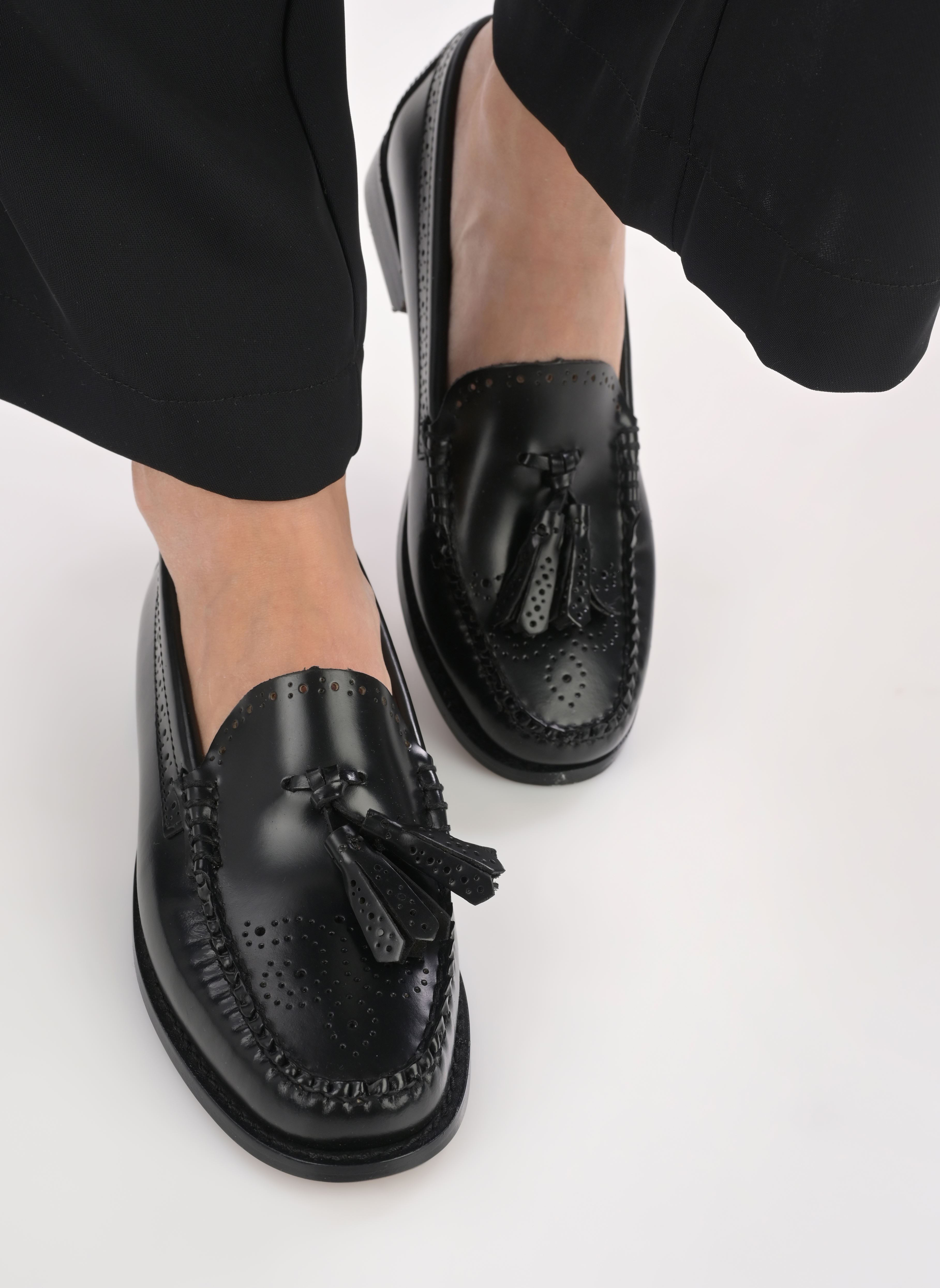 Mocassins WEEJUN WMN Estelle Brogue dames zwart G.H. Bass Mocassins WEEJUN WMN Estelle Brogue dames zwart BLACK LTHR