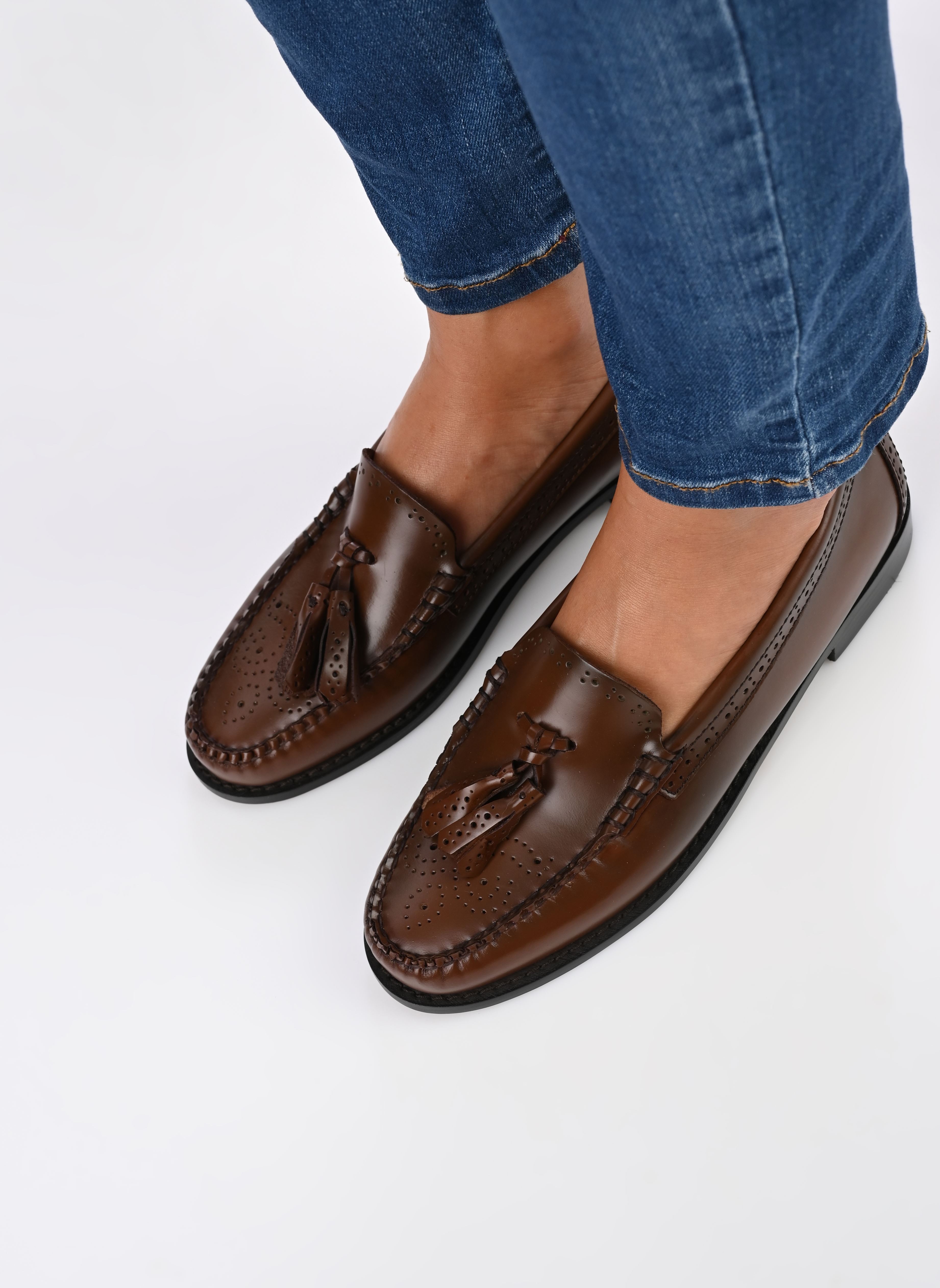 Mocassins WEEJUN WMN Estelle Brogue dames bruin G.H. Bass Mocassins WEEJUN WMN Estelle Brogue dames bruin Cognac Lthr