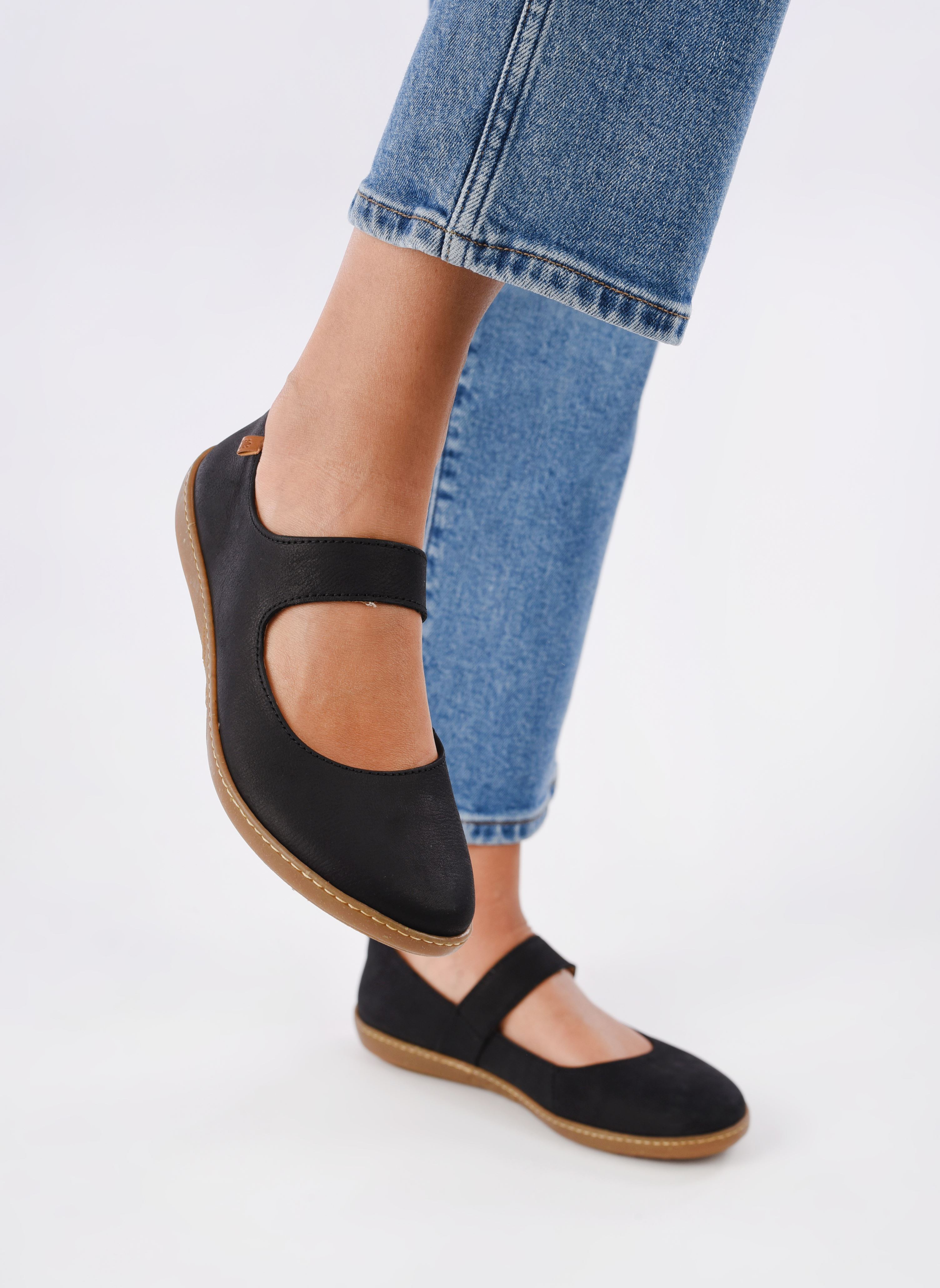 Klassische Ballerinas Coral N5301 damen schwarz El Naturalista Klassische Ballerinas Coral N5301 damen schwarz BLACK