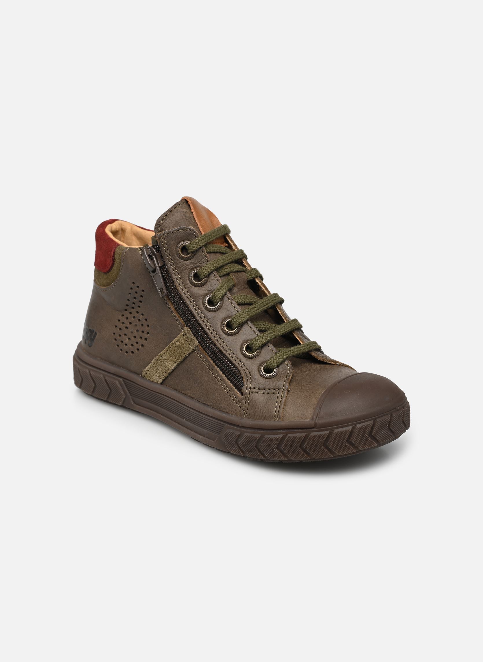 Baskets hautes Vincent garçon vert Bopy Baskets hautes Vincent garçon vert KAKI