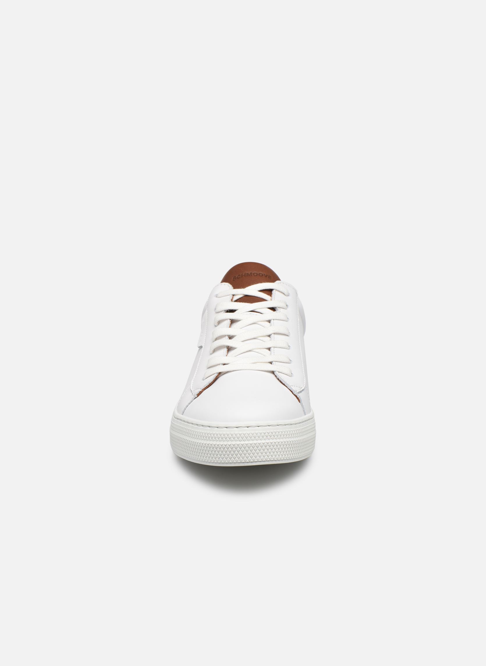 Niedrige Sneaker Spark Clay herren weiß Schmoove Niedrige Sneaker Spark Clay herren weiß WHITE/COGNAC/CEDRE SOLE WHITE