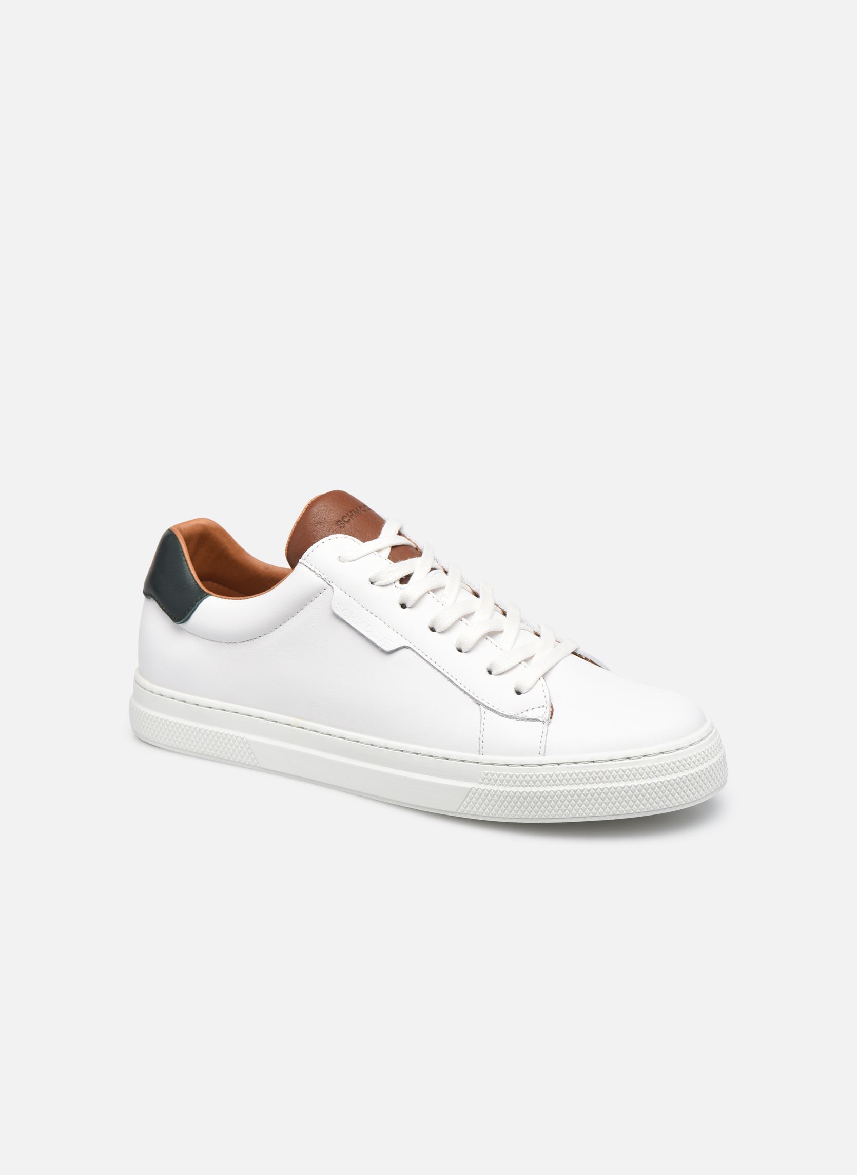 Niedrige Sneaker Spark Clay herren weiß Schmoove Niedrige Sneaker Spark Clay herren weiß WHITE/COGNAC/CEDRE SOLE WHITE