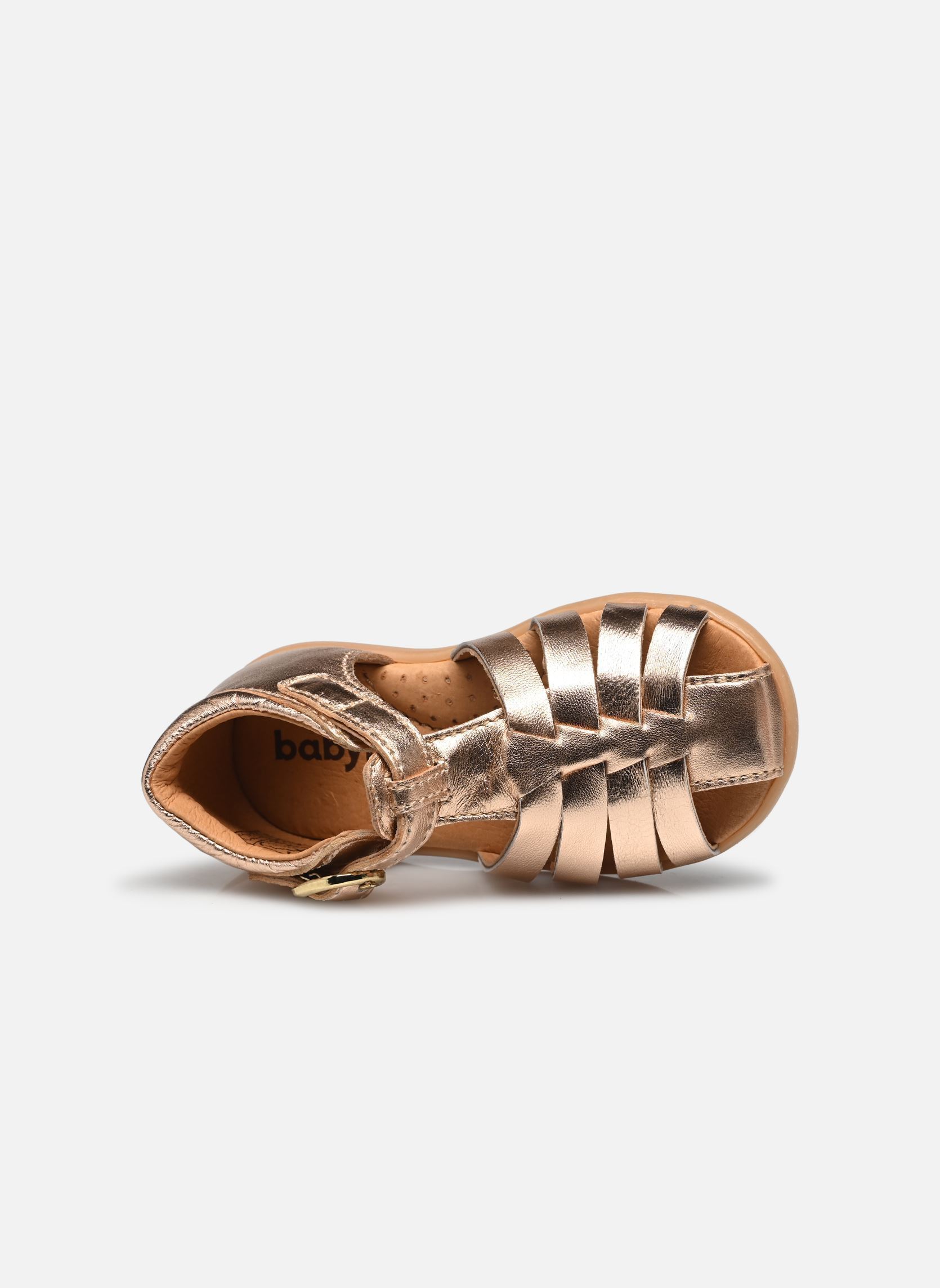 Sandalen Gaufrette meisjes goud en brons Babybotte Sandalen Gaufrette meisjes goud en brons BRONZE