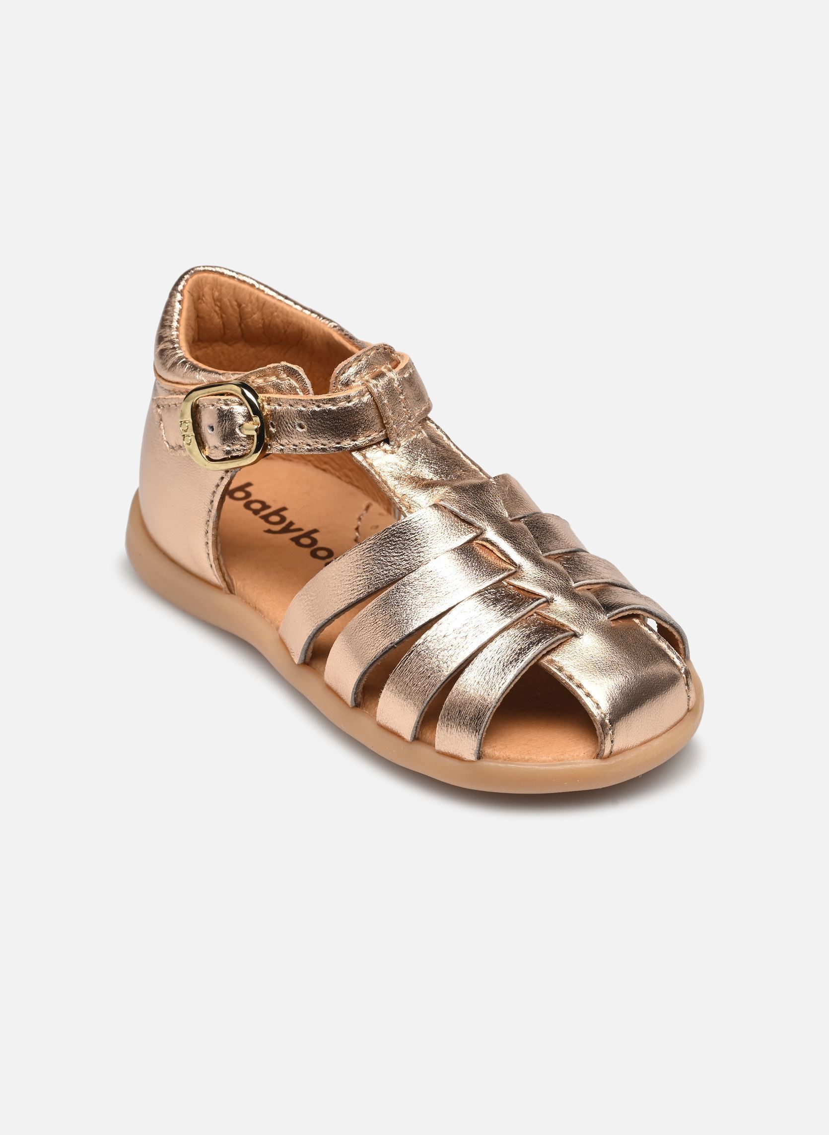 Sandalen Gaufrette meisjes goud en brons Babybotte Sandalen Gaufrette meisjes goud en brons BRONZE