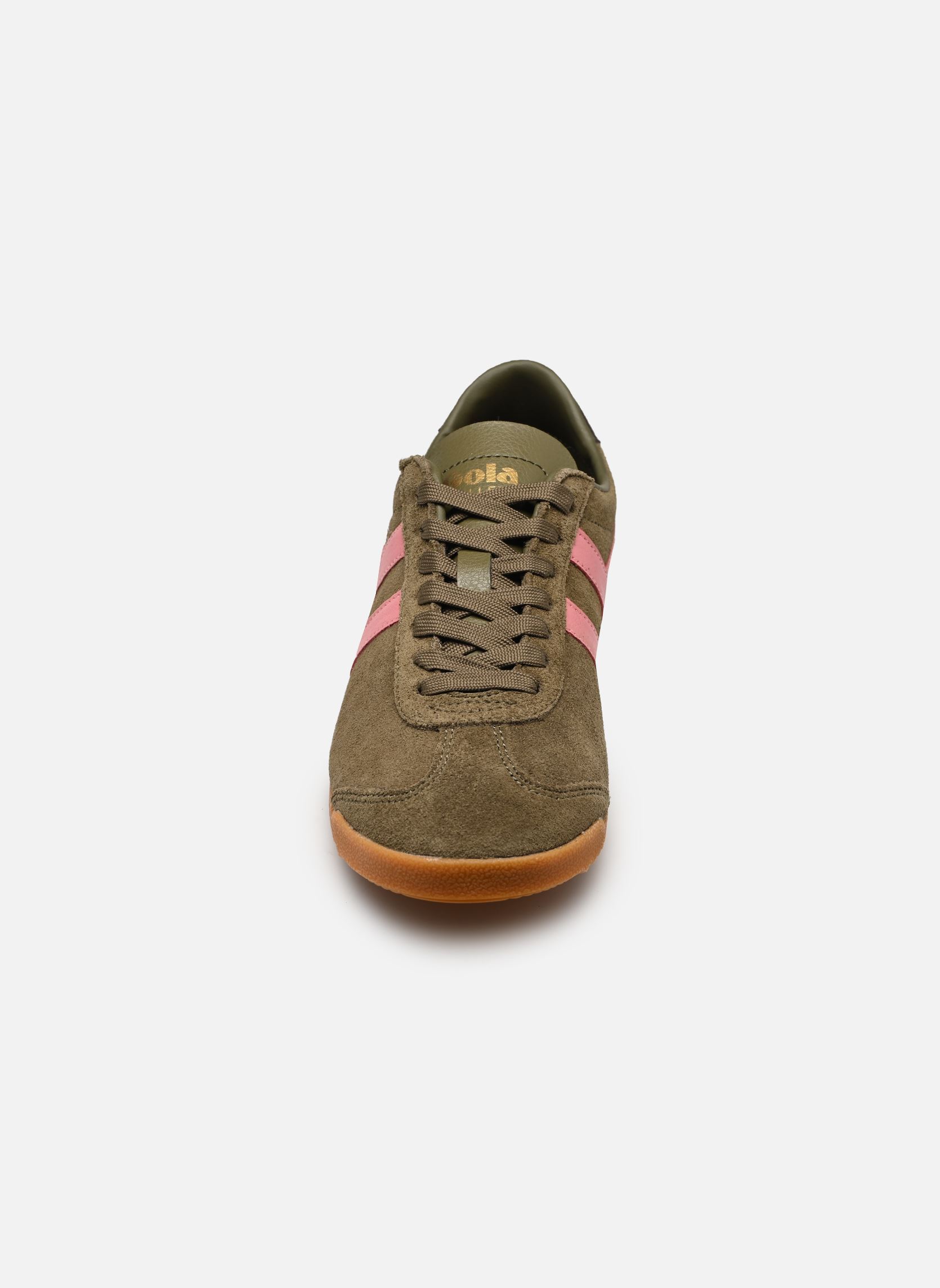 Lage sneakers BULLET SUEDE dames groen Gola Lage sneakers BULLET SUEDE dames groen KHAKI/CORAL PINK/DARK BROWN