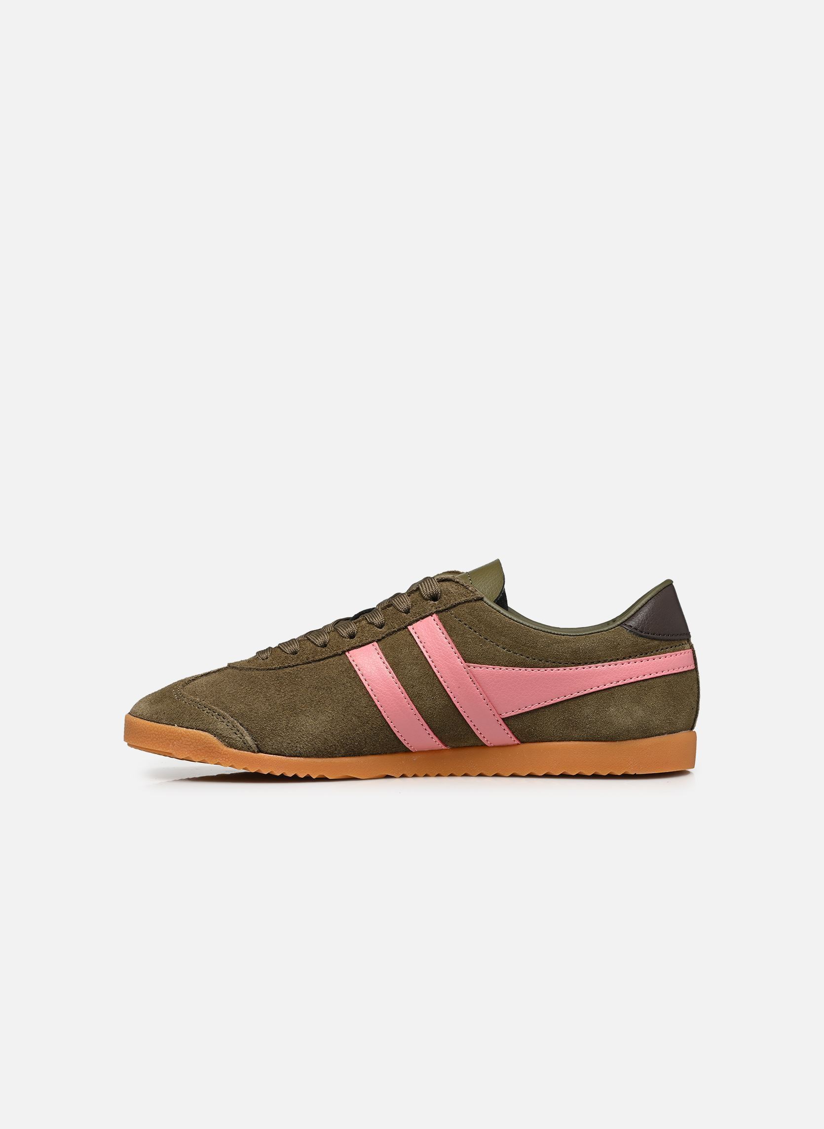 Lage sneakers BULLET SUEDE dames groen Gola Lage sneakers BULLET SUEDE dames groen KHAKI/CORAL PINK/DARK BROWN
