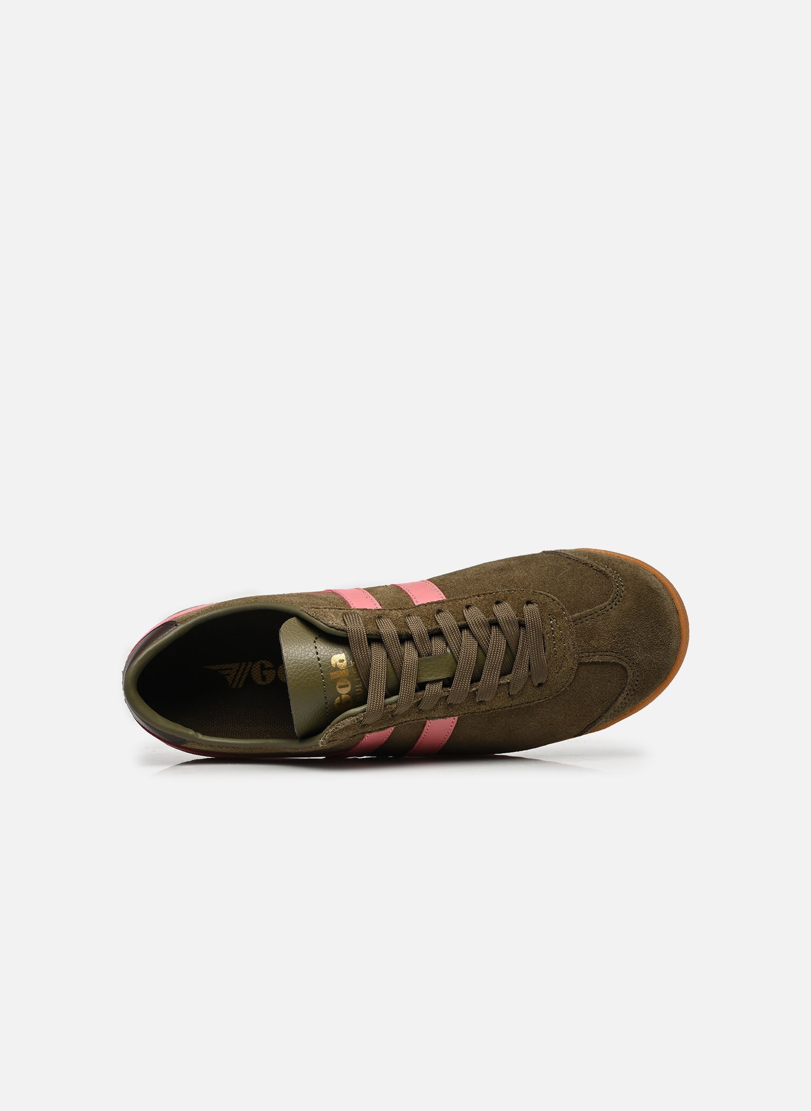 Lage sneakers BULLET SUEDE dames groen Gola Lage sneakers BULLET SUEDE dames groen KHAKI/CORAL PINK/DARK BROWN