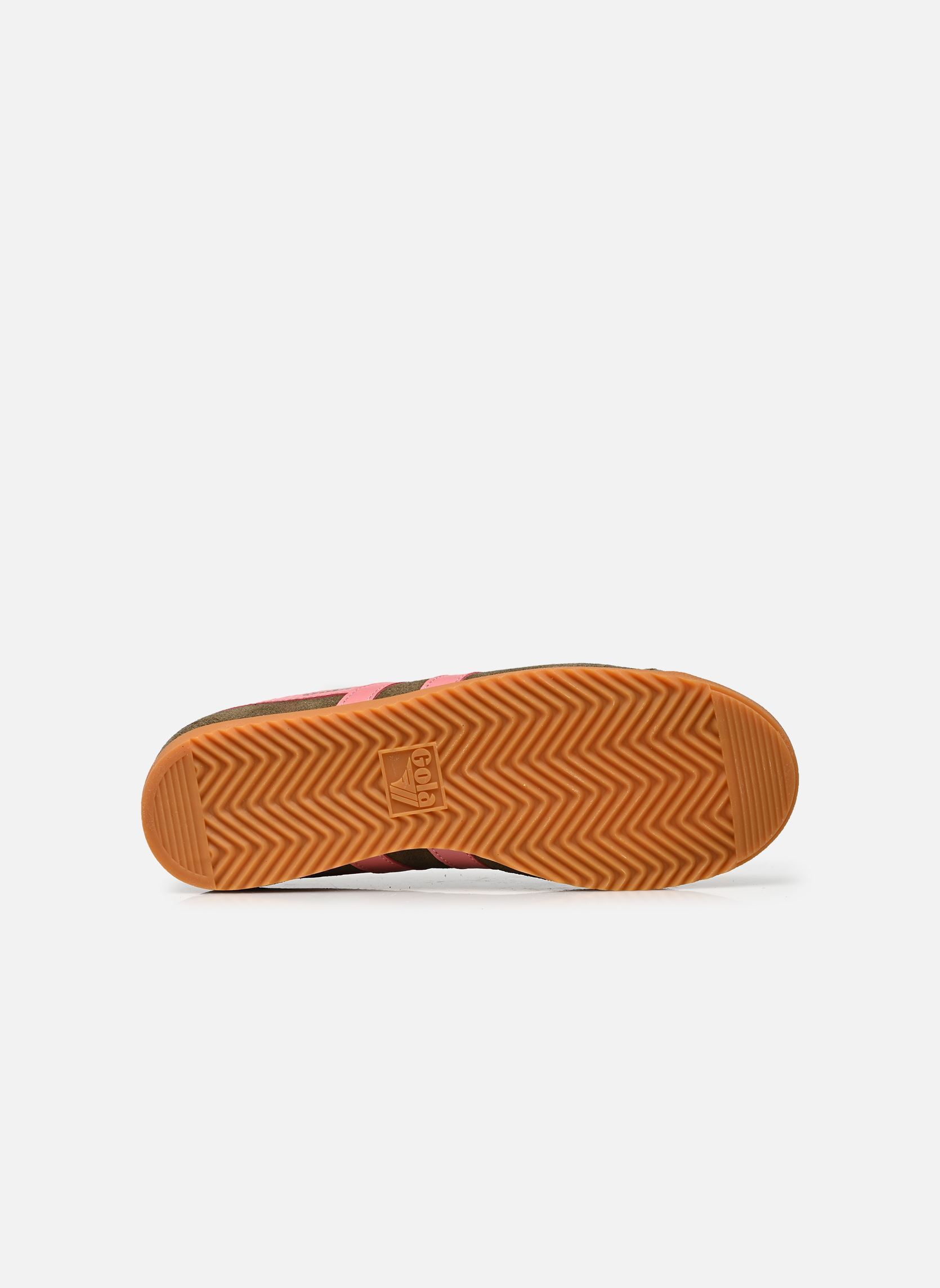 Lage sneakers BULLET SUEDE dames groen Gola Lage sneakers BULLET SUEDE dames groen KHAKI/CORAL PINK/DARK BROWN