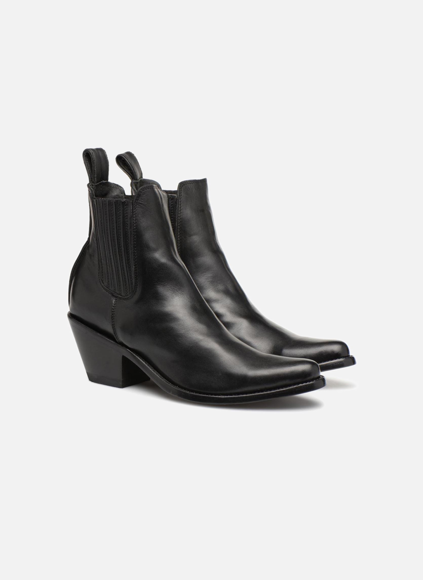 Bottines santiags Estudio femme noir Mexicana Bottines santiags Estudio femme noir Black