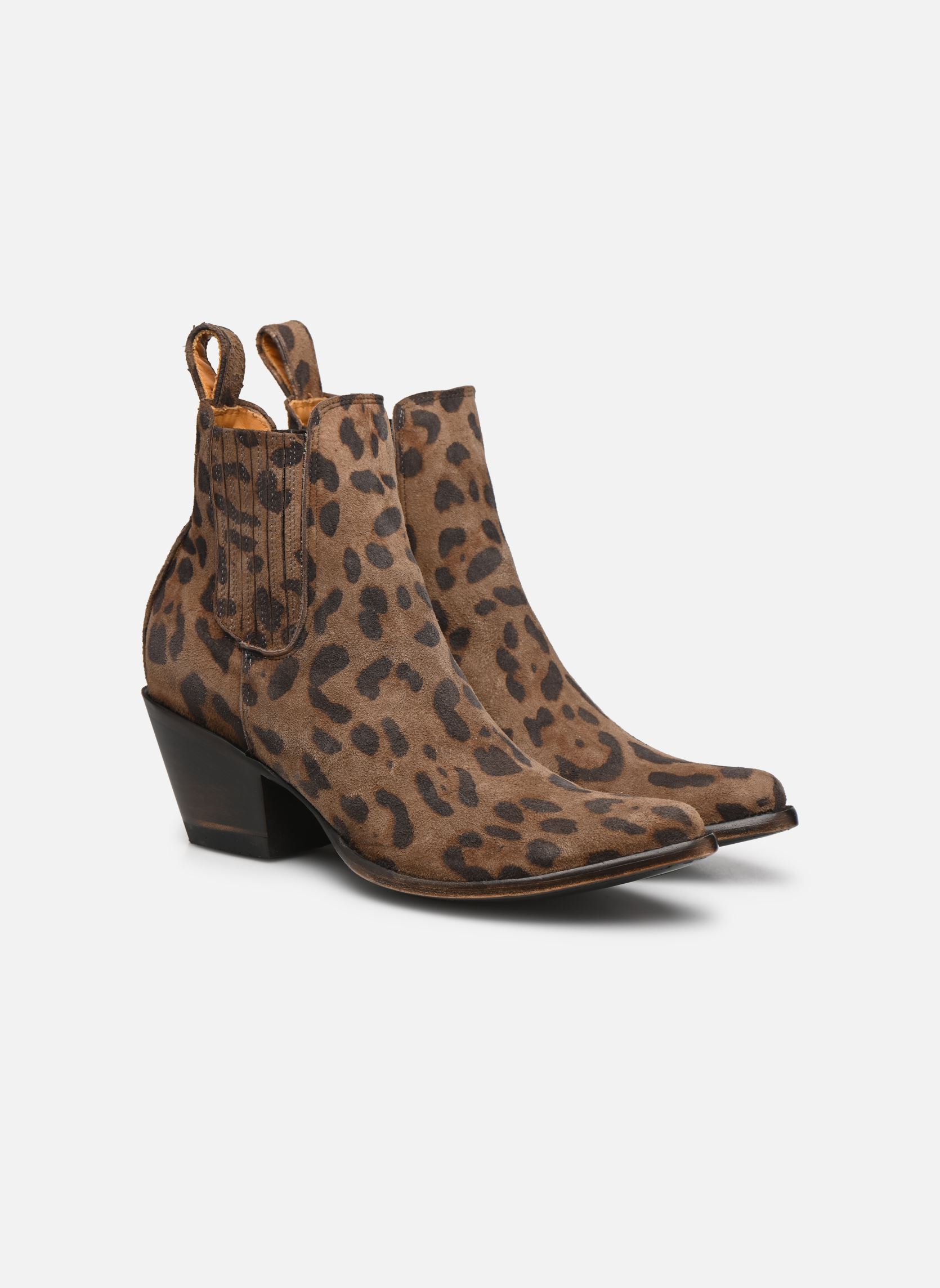 Bottines santiags Estudio femme marron Mexicana Bottines santiags Estudio femme marron DUN BROWN LEOPARDOTE