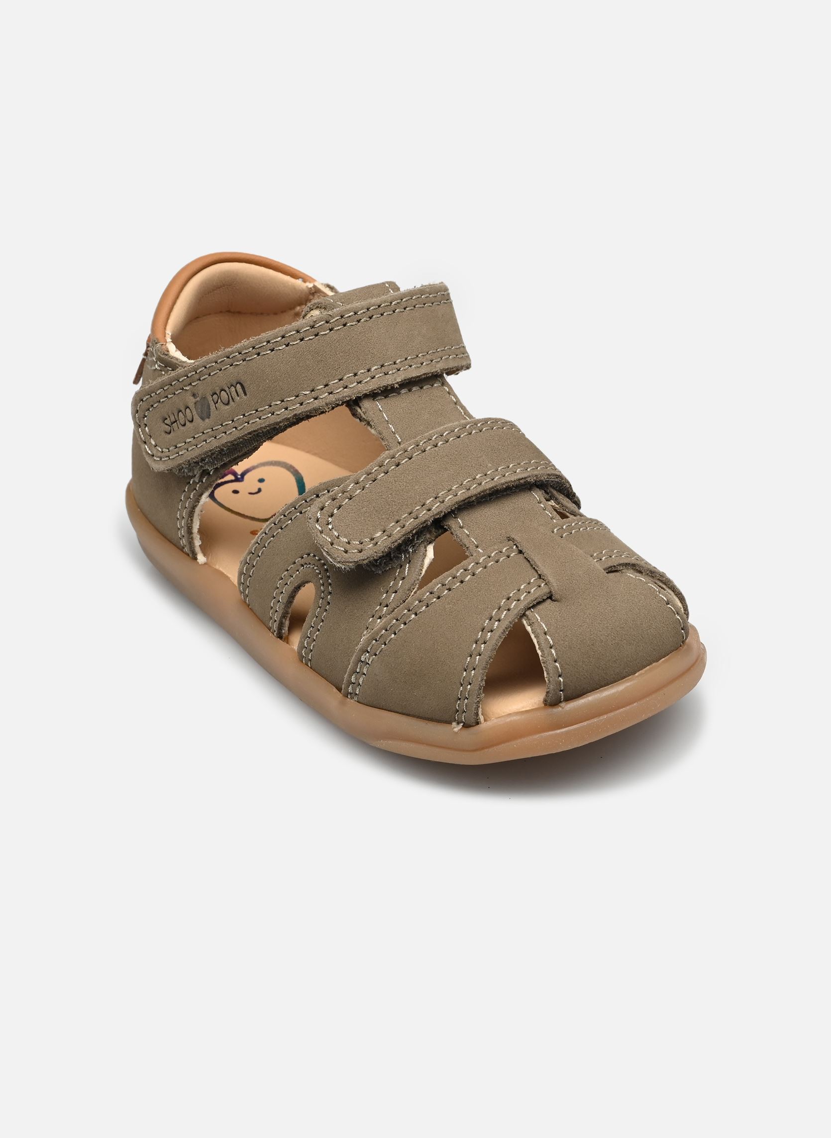 Sandalen Pika Scratch jongens groen Shoo Pom Sandalen Pika Scratch jongens groen KAKI-CAMEL