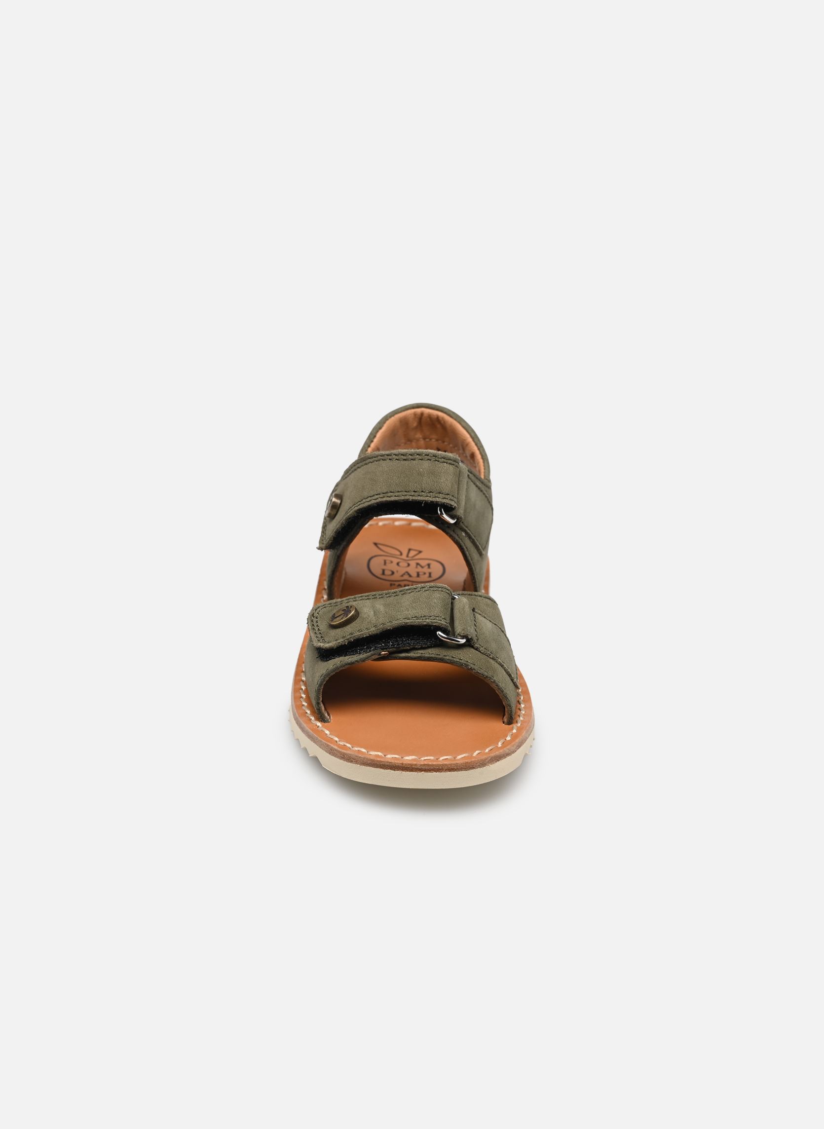 Sandales Waff Easy garçon vert Pom d Api Sandales Waff Easy garçon vert KAKI