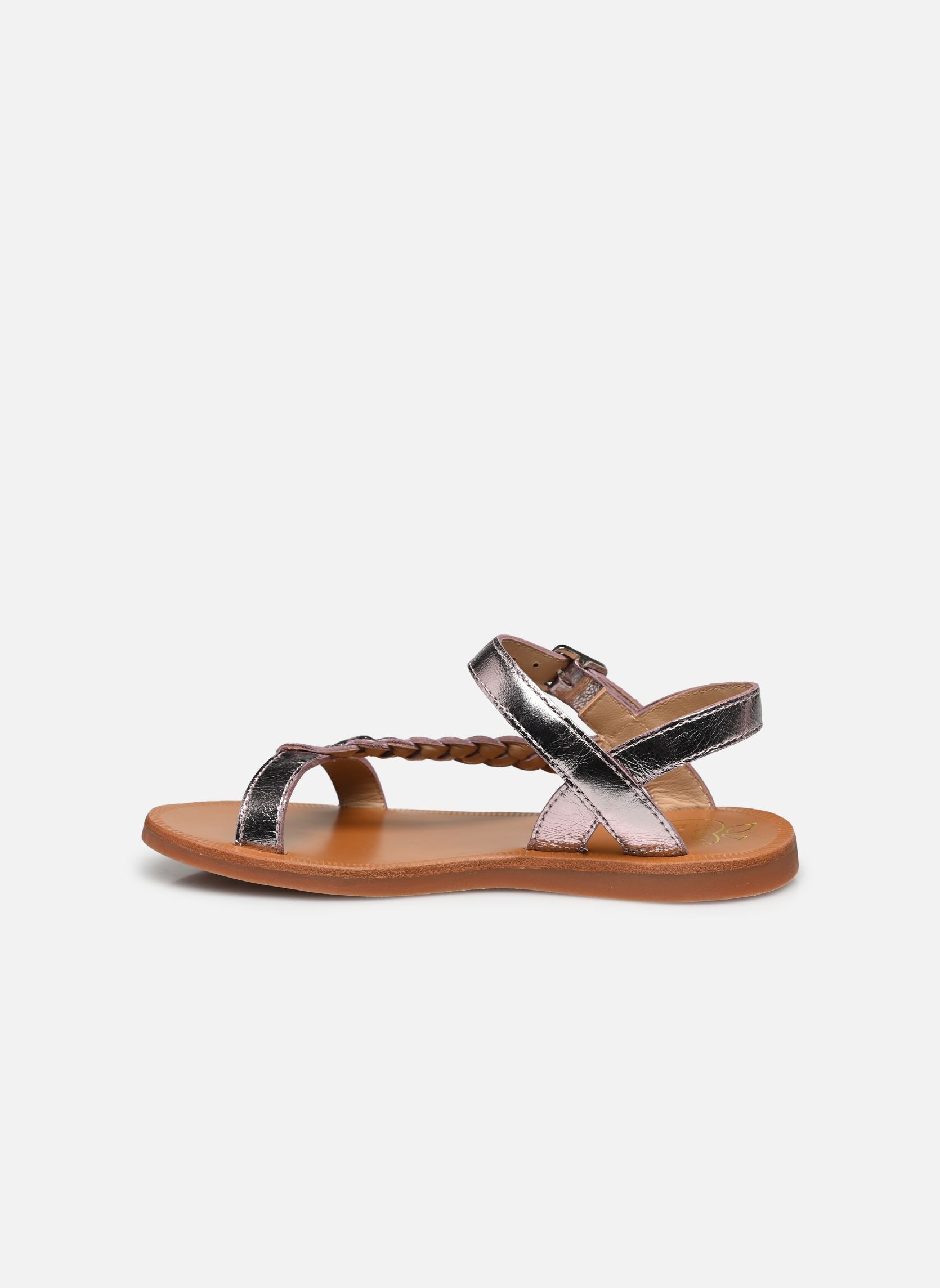 Sandales Plagette Antik fille argent Pom d Api Sandales Plagette Antik fille argent POWDER
