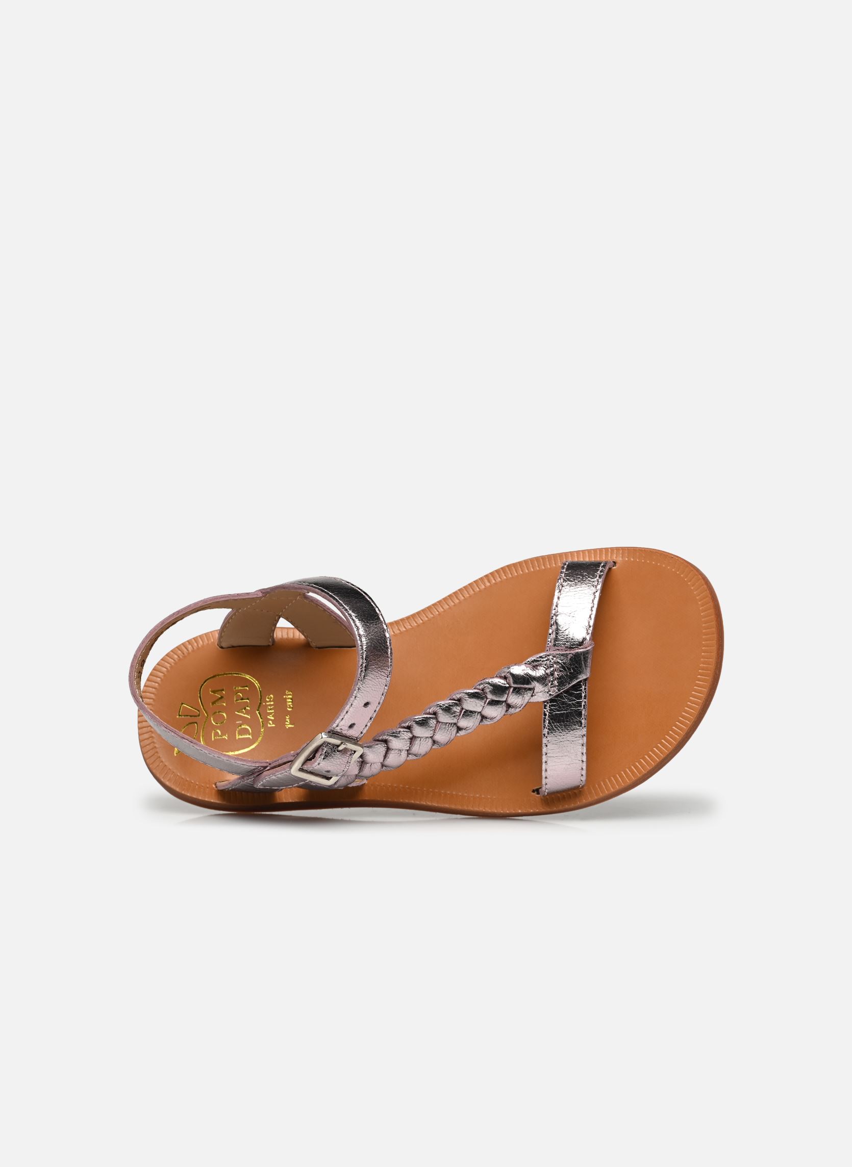 Sandales Plagette Antik fille argent Pom d Api Sandales Plagette Antik fille argent POWDER