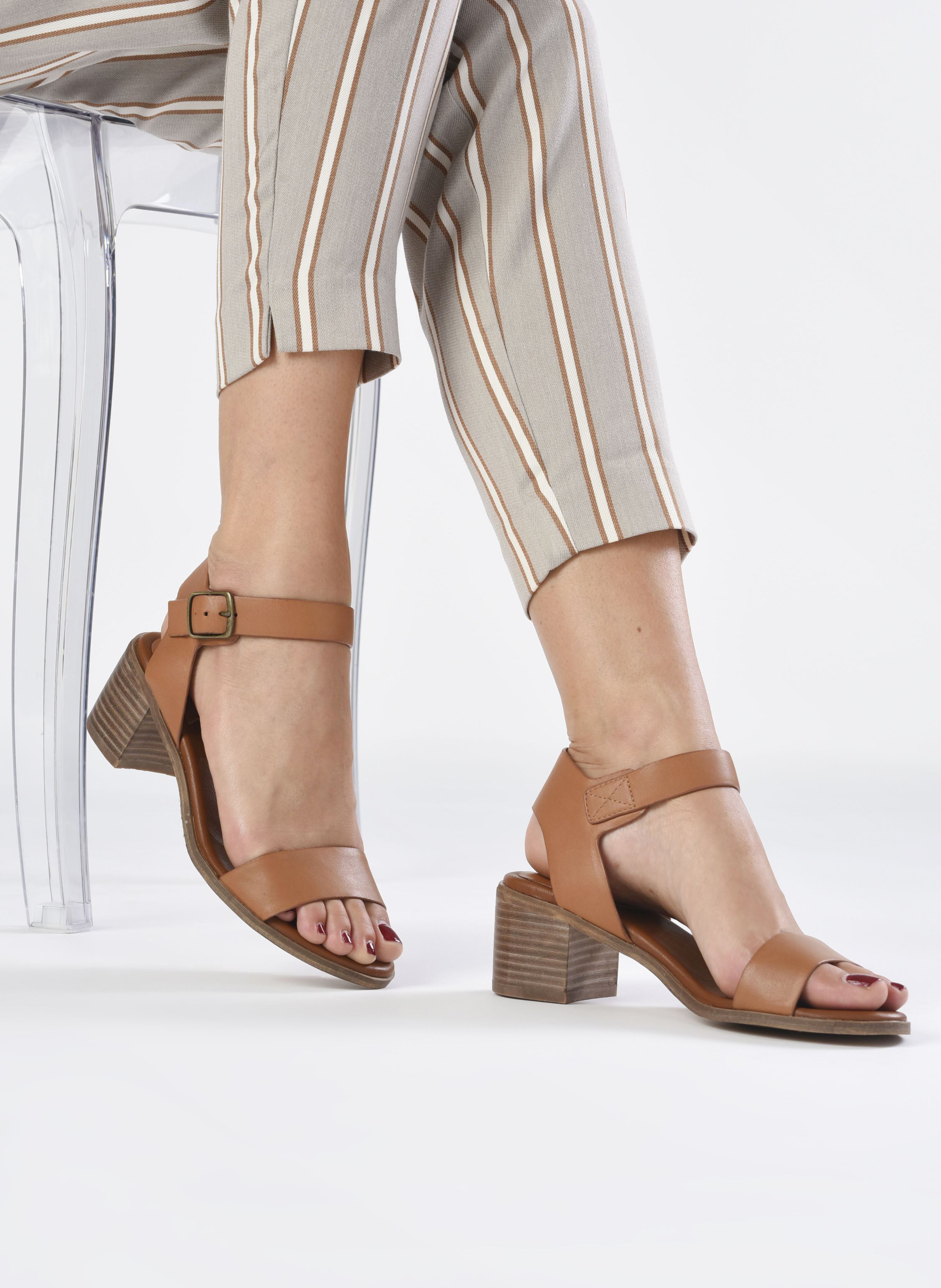 Sandalen met sleehak en plateau Volou dames bruin Kickers Sandalen met sleehak en plateau Volou dames bruin Camel