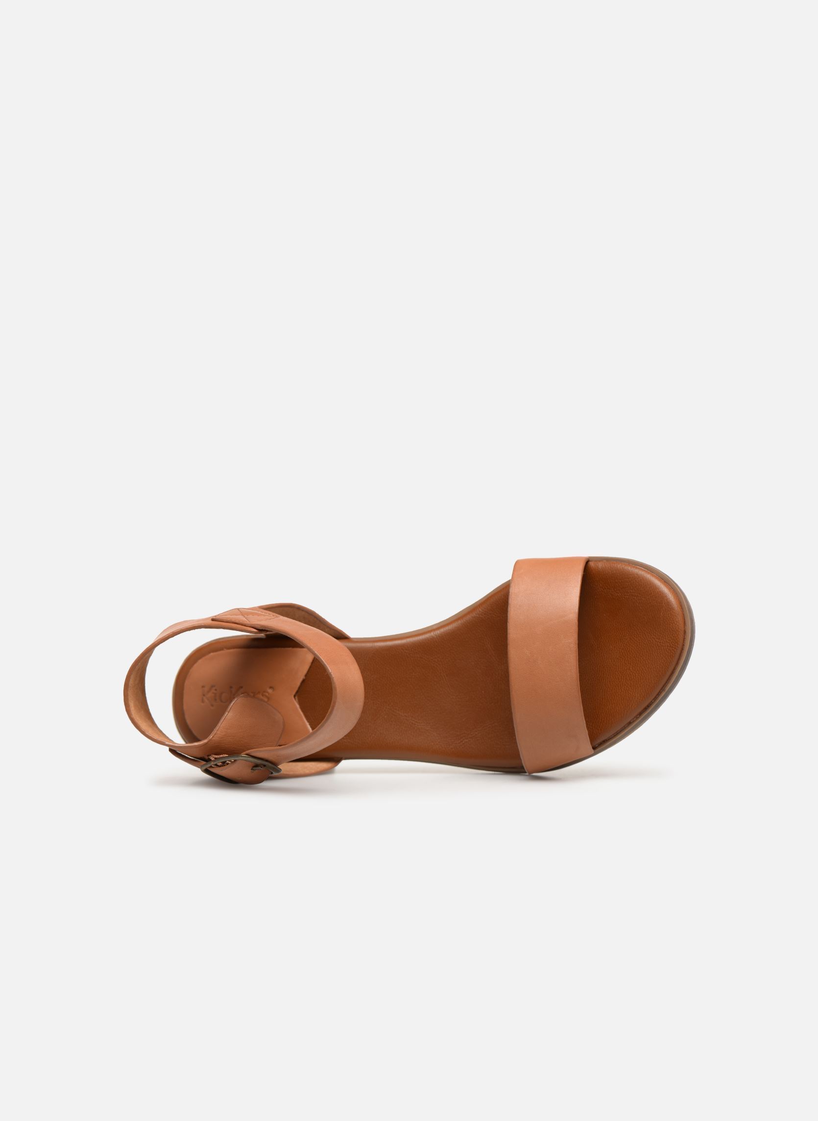 Sandalen met sleehak en plateau Volou dames bruin Kickers Sandalen met sleehak en plateau Volou dames bruin Camel