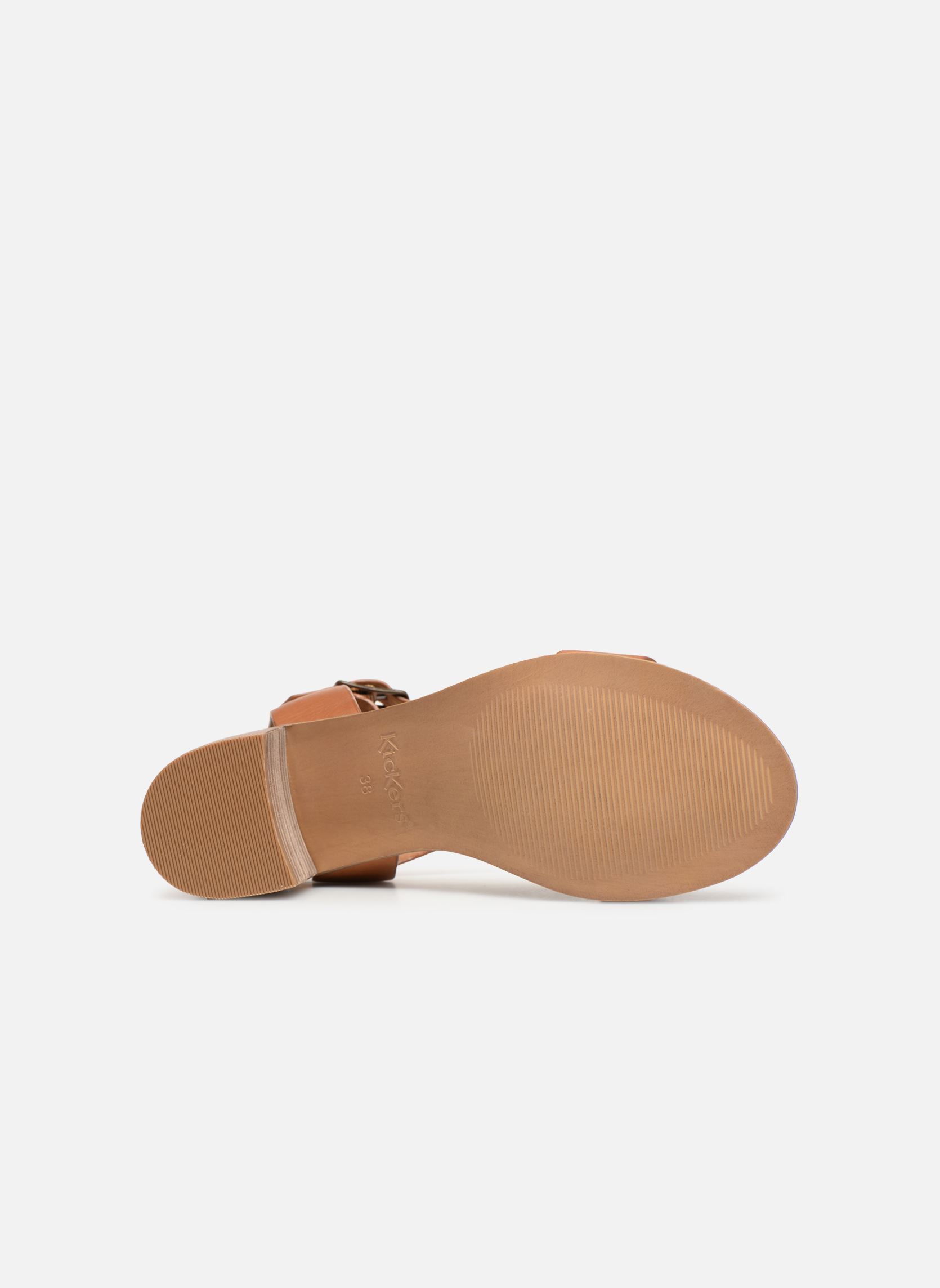 Sandalen met sleehak en plateau Volou dames bruin Kickers Sandalen met sleehak en plateau Volou dames bruin Camel