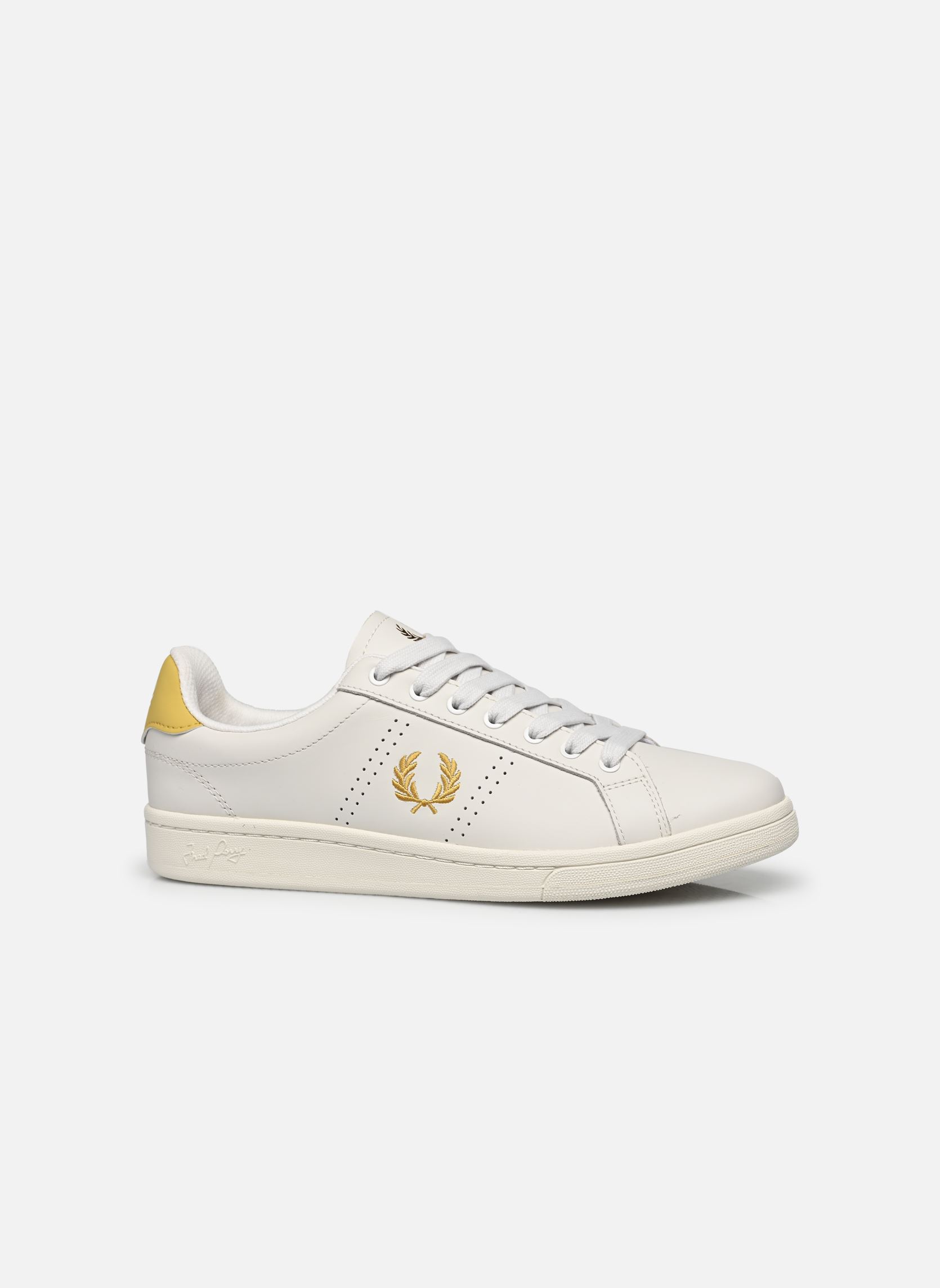 Baskets basses B721 Leather homme jaune Fred Perry Baskets basses B721 Leather homme jaune PORCELAIN / HONEYCOMB