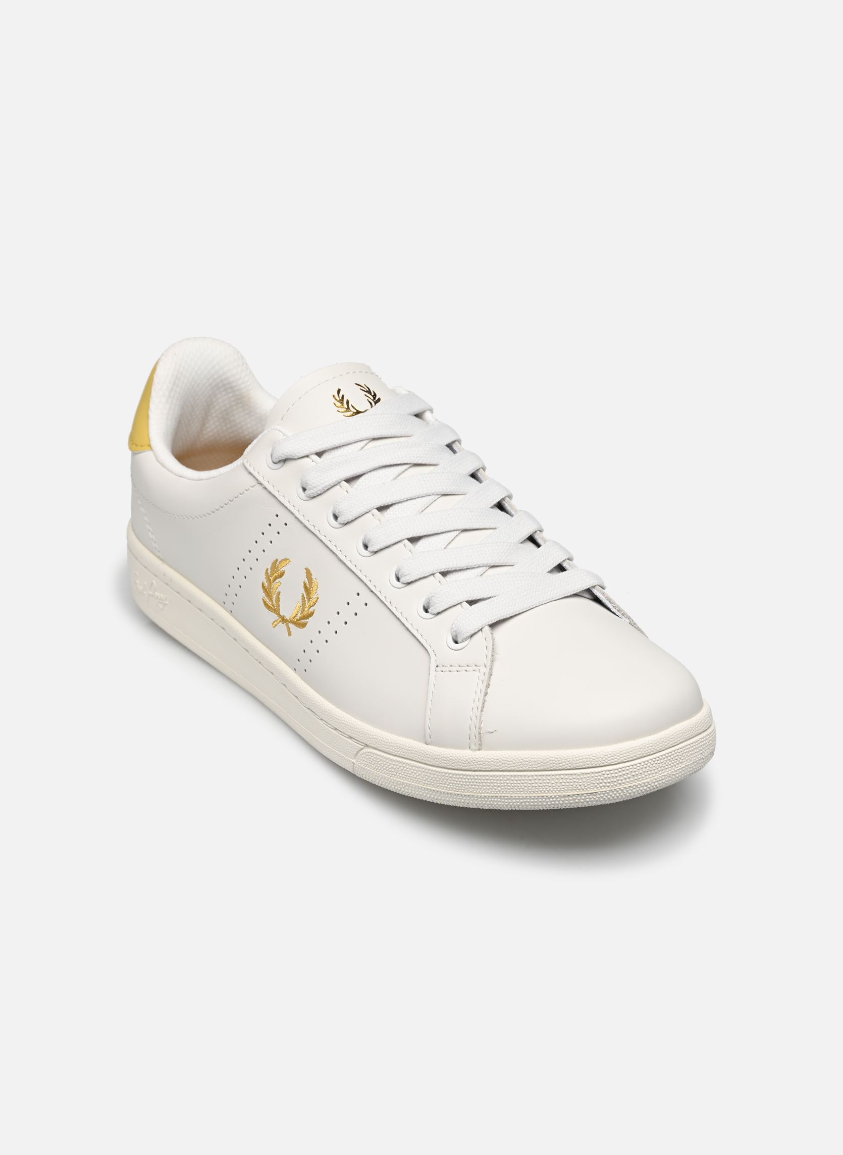 Baskets basses B721 Leather homme jaune Fred Perry Baskets basses B721 Leather homme jaune PORCELAIN / HONEYCOMB