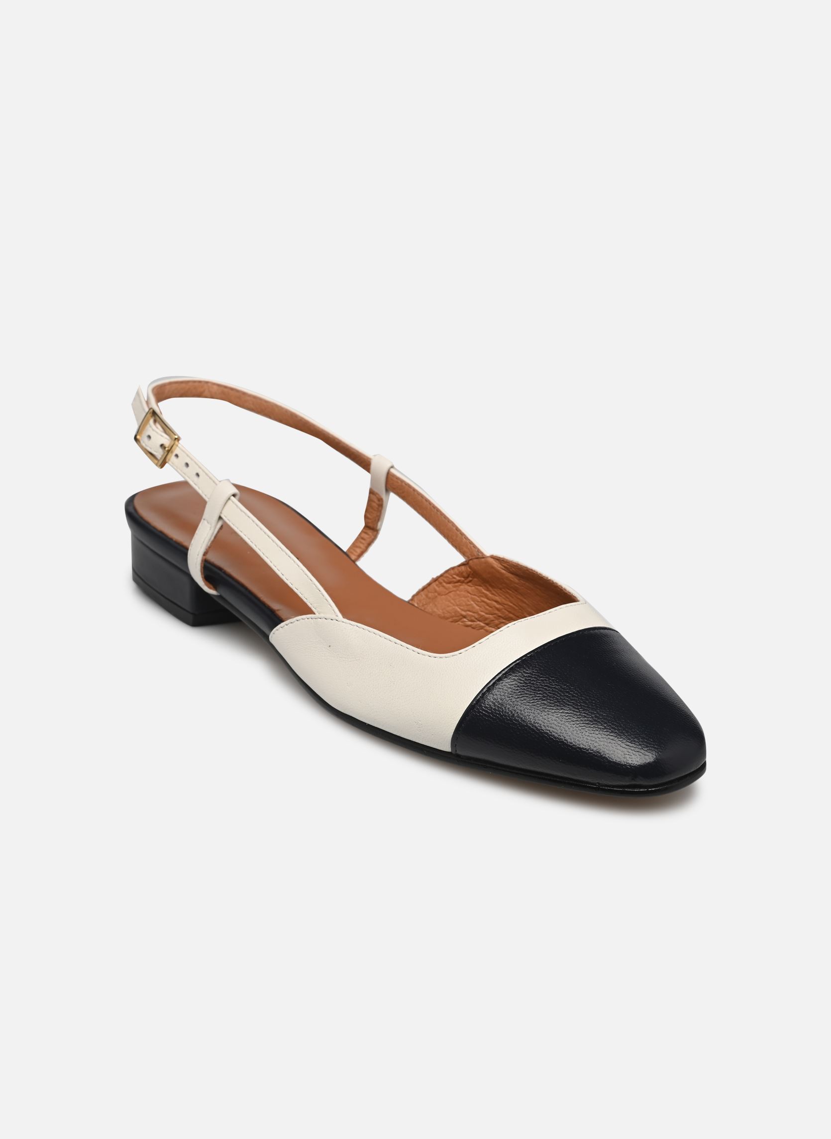 Décolleté con cinturino DHAPOU donna bianco Jonak Décolleté con cinturino DHAPOU donna bianco MARINE/ECRU