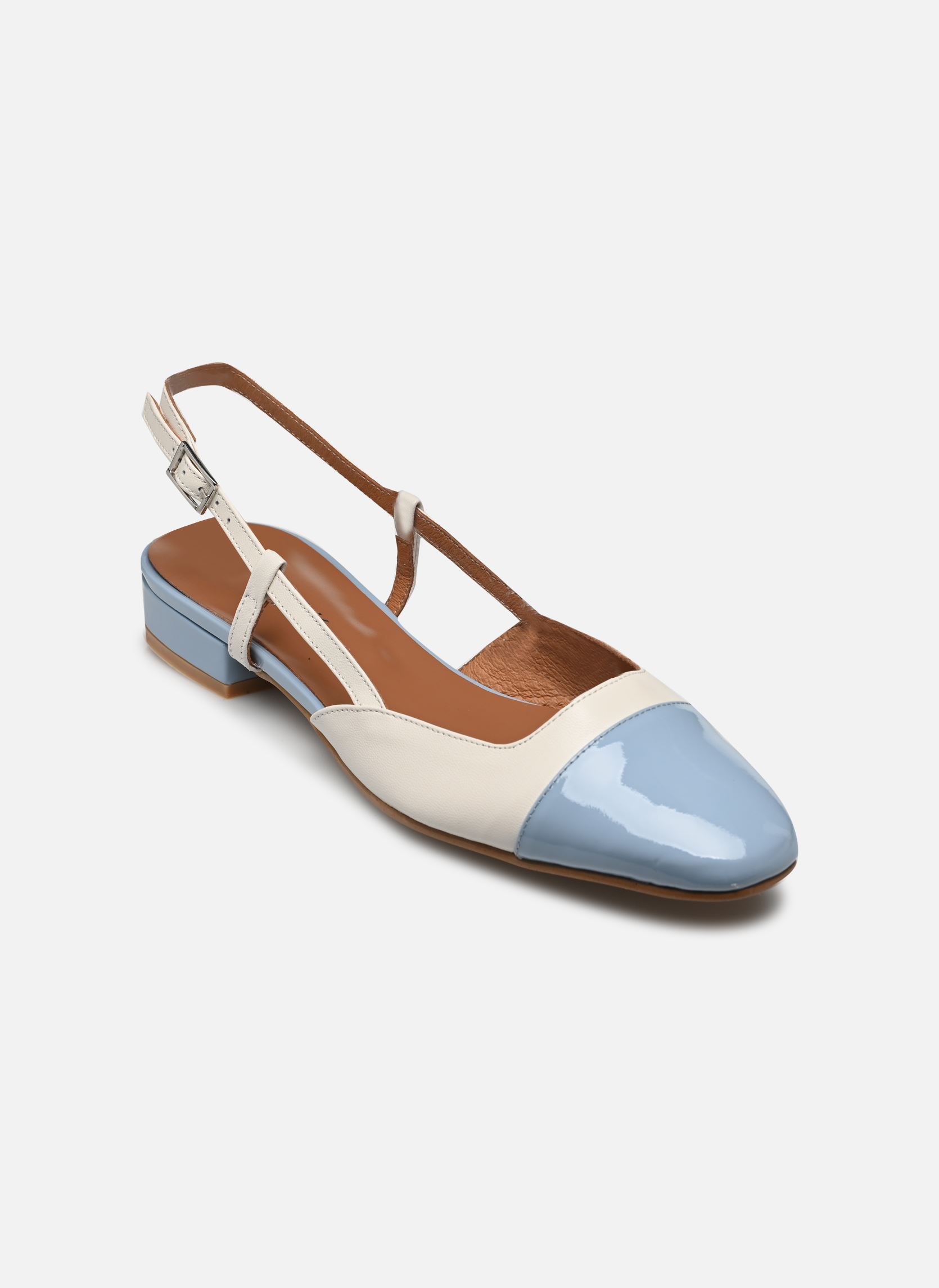 Escarpins à brides DHAPOU femme blanc Jonak Escarpins à brides DHAPOU femme blanc BLEU CLAIR/ECRU