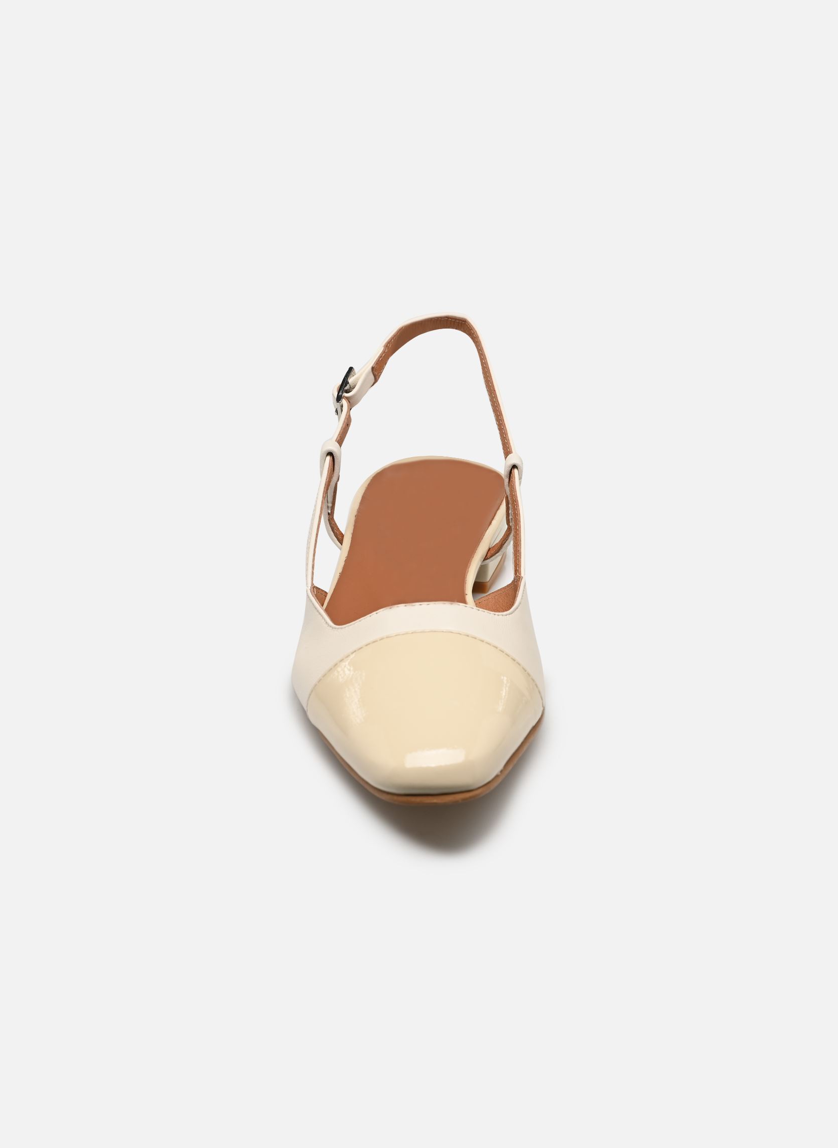 Slingback pumps DHAPOU dames wit Jonak Slingback pumps DHAPOU dames wit VERNIS/CUIR ECRU/ECRU