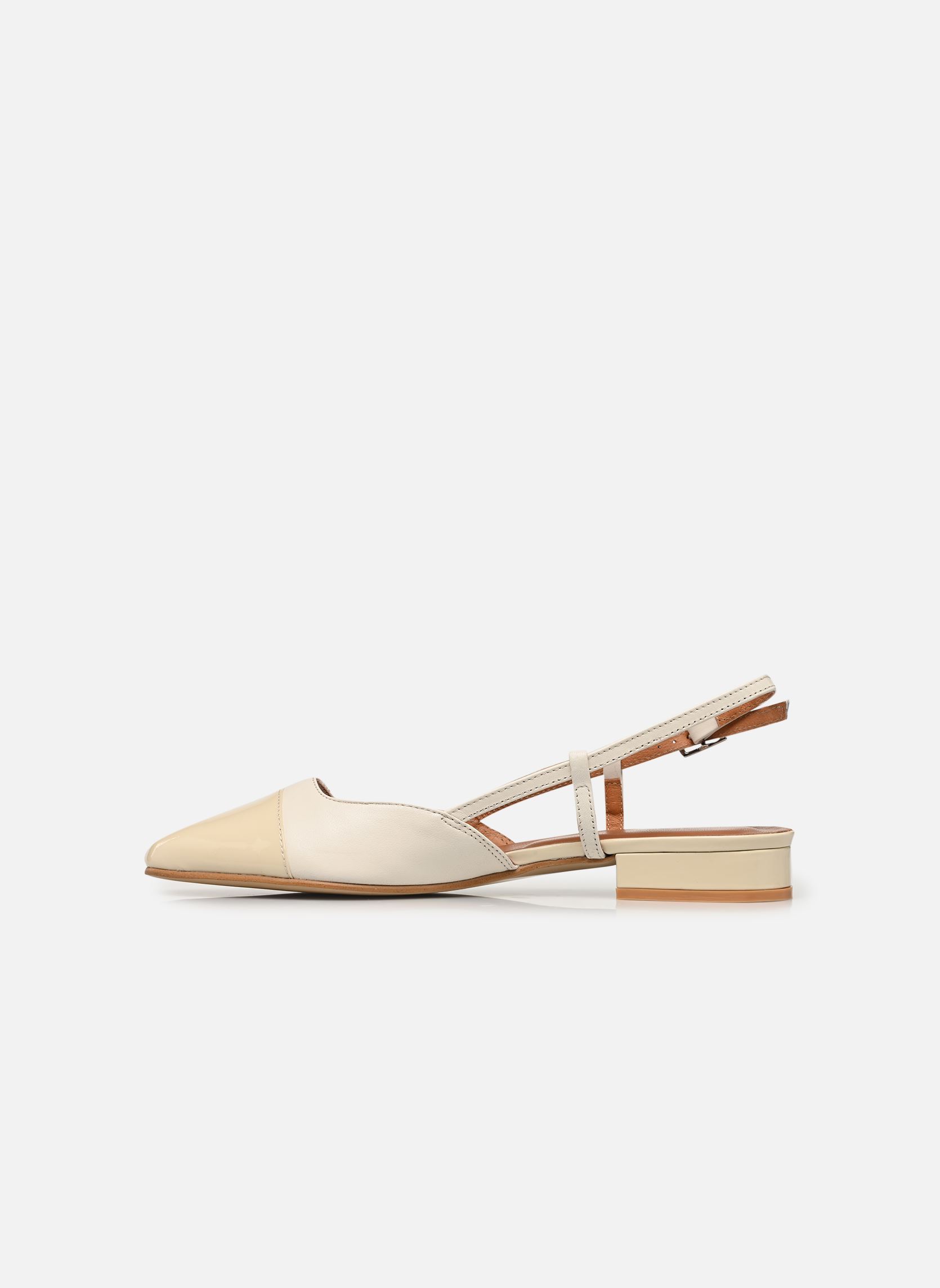 Slingback pumps DHAPOU dames wit Jonak Slingback pumps DHAPOU dames wit VERNIS/CUIR ECRU/ECRU
