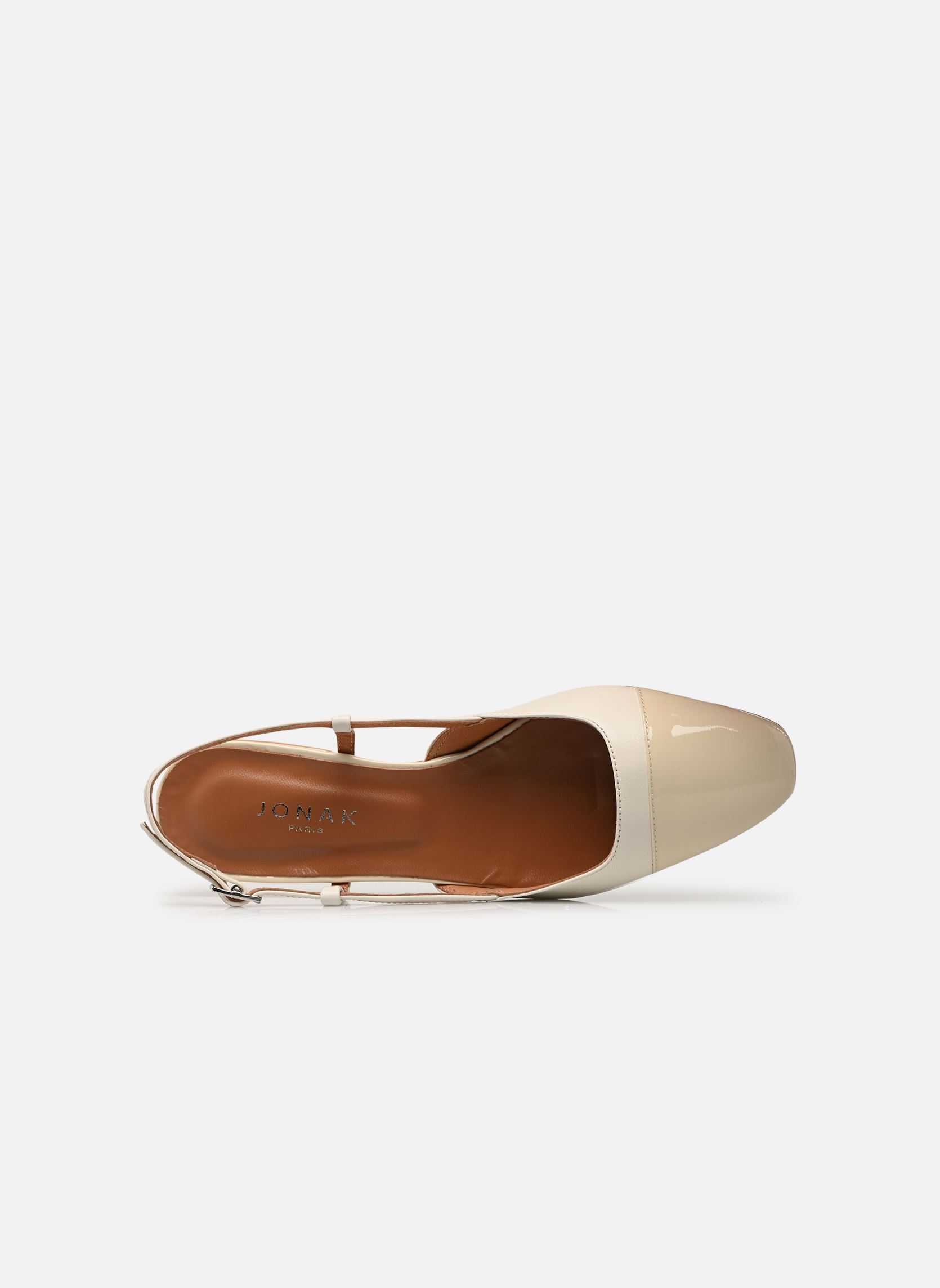Slingback pumps DHAPOU dames wit Jonak Slingback pumps DHAPOU dames wit VERNIS/CUIR ECRU/ECRU