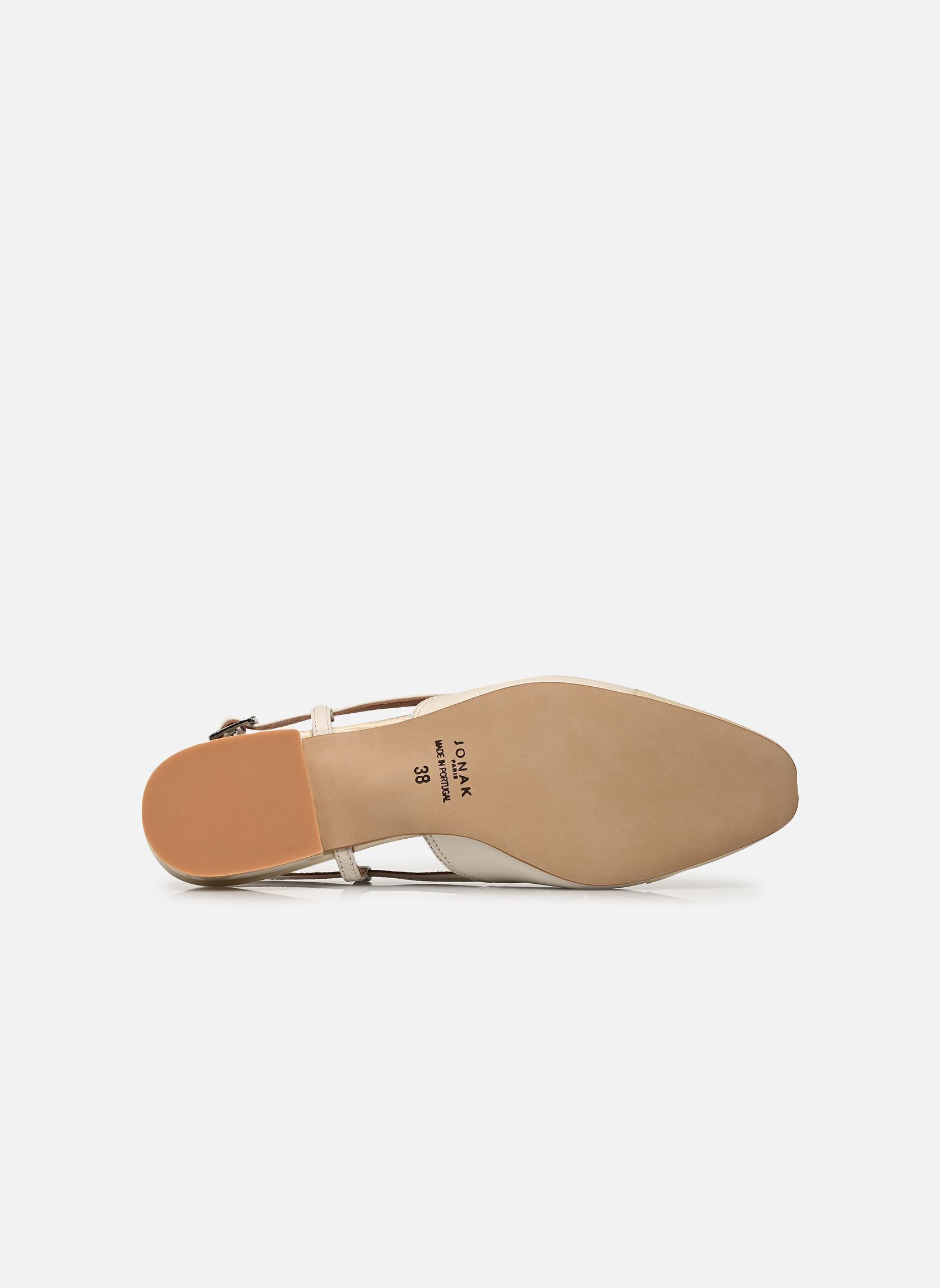 Slingback pumps DHAPOU dames wit Jonak Slingback pumps DHAPOU dames wit VERNIS/CUIR ECRU/ECRU